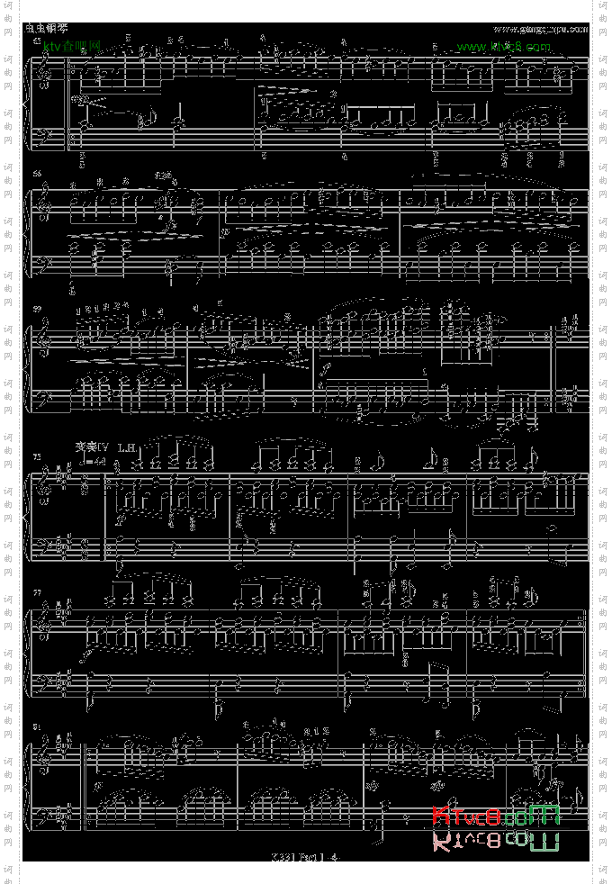 A大调奏鸣曲_带指法第一乐章