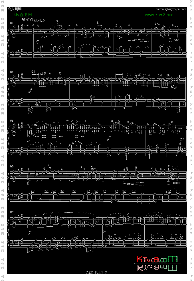 A大调奏鸣曲_带指法第一乐章