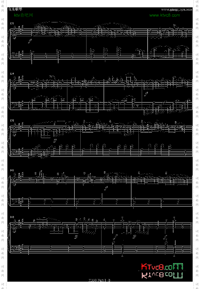 A大调奏鸣曲_带指法第一乐章