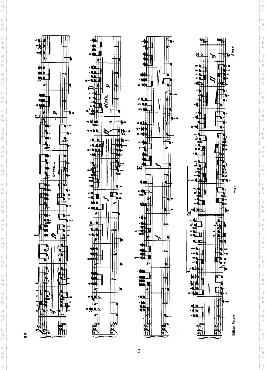进行曲四手联弹键盘类钢琴
