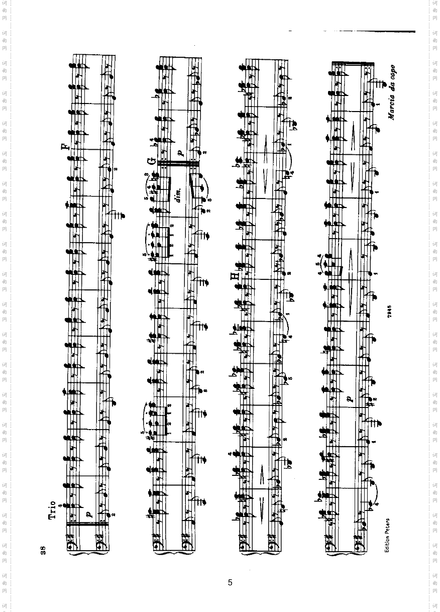 进行曲四手联弹键盘类钢琴
