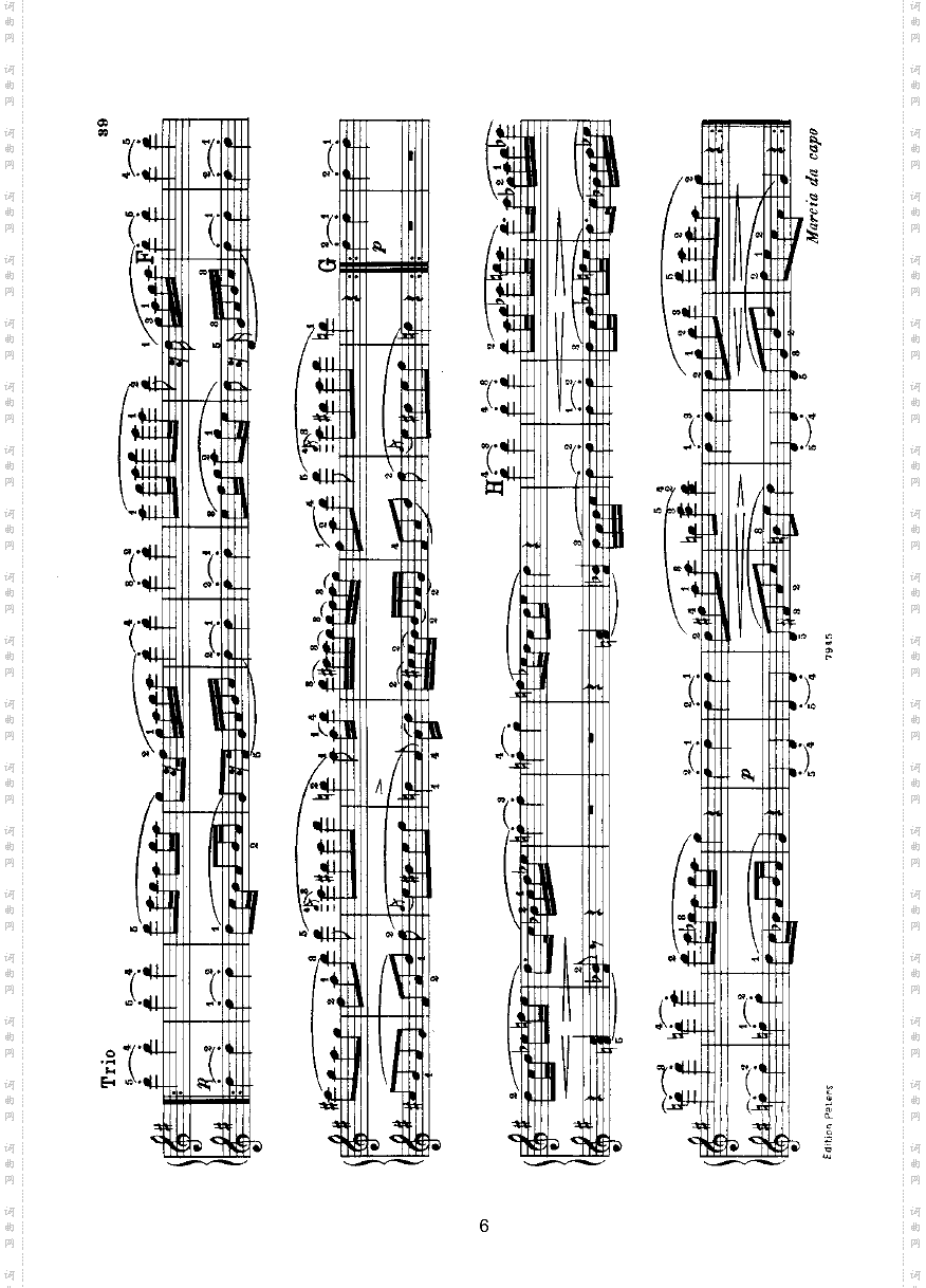 进行曲四手联弹键盘类钢琴