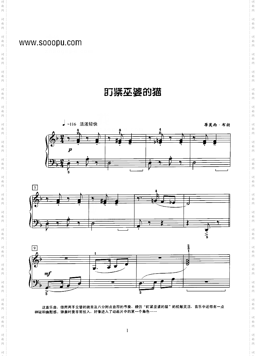 紧盯巫婆的猫键盘类钢琴