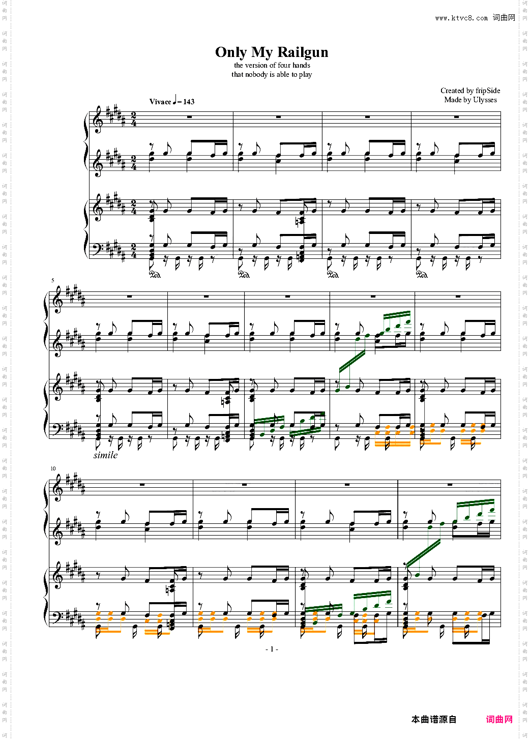 Only my railgun 四手联弹