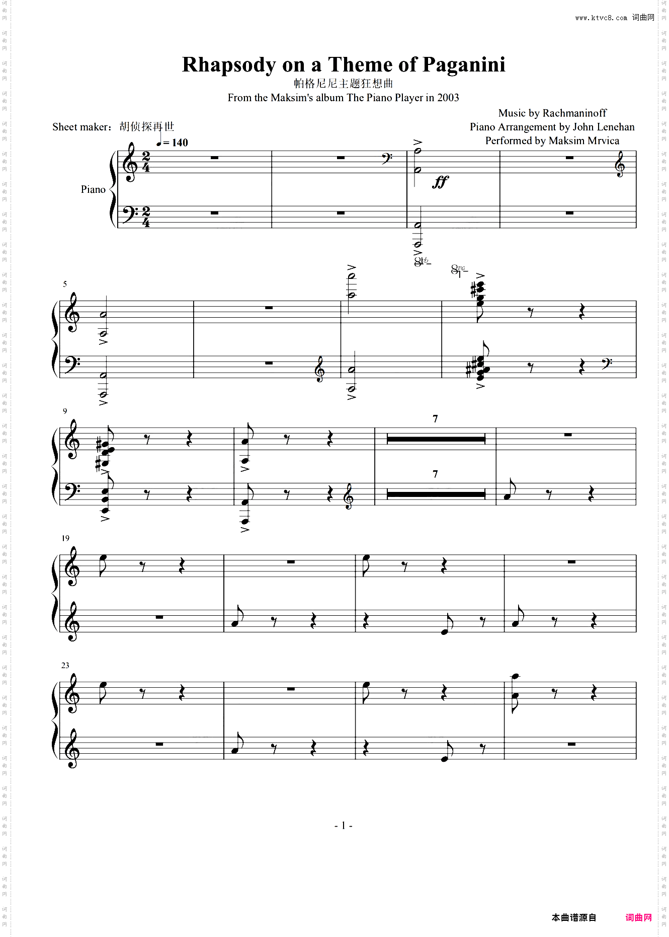 Rhapsody on a Theme of Paganini