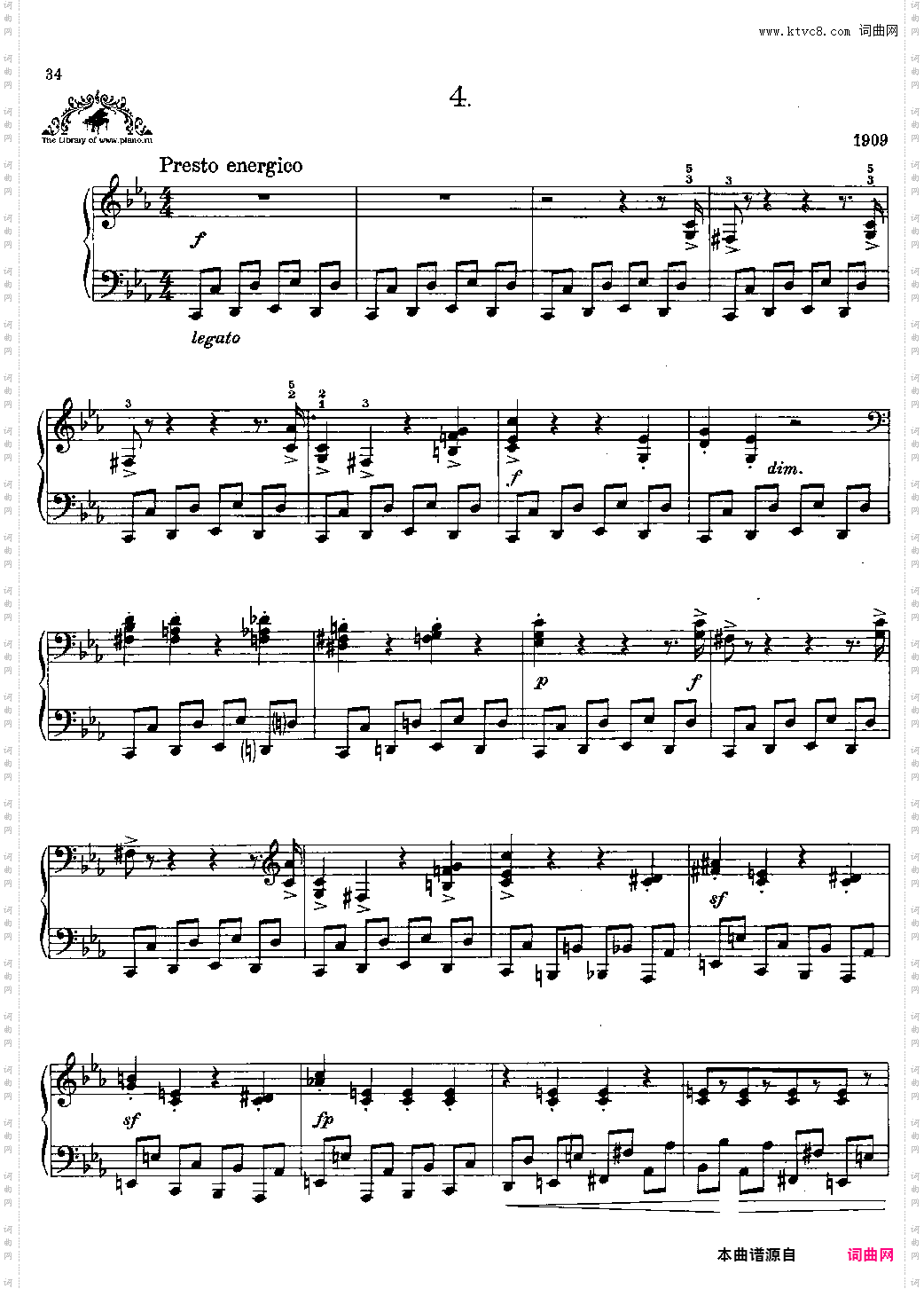 普罗科菲耶夫练习曲第四首