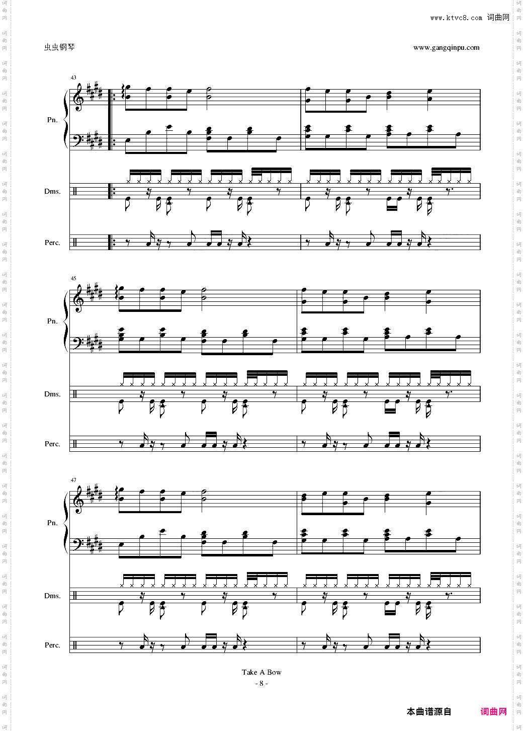 Take a Bow Piano & Drums