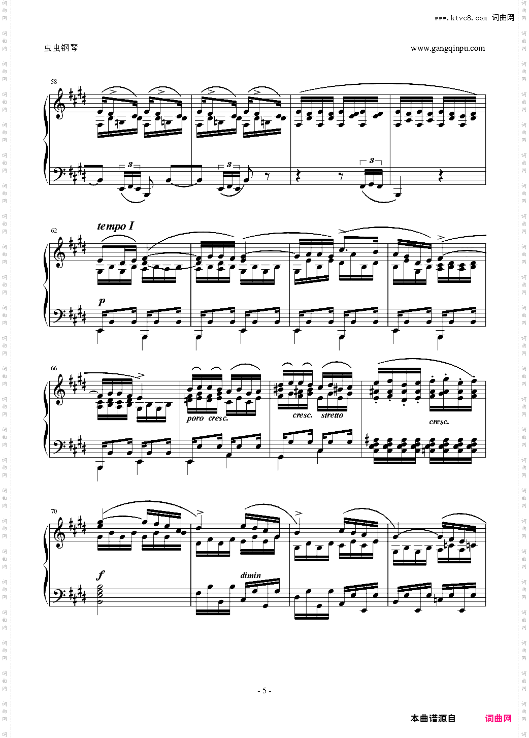 肖邦练习曲-Etude OP·10 NO·3