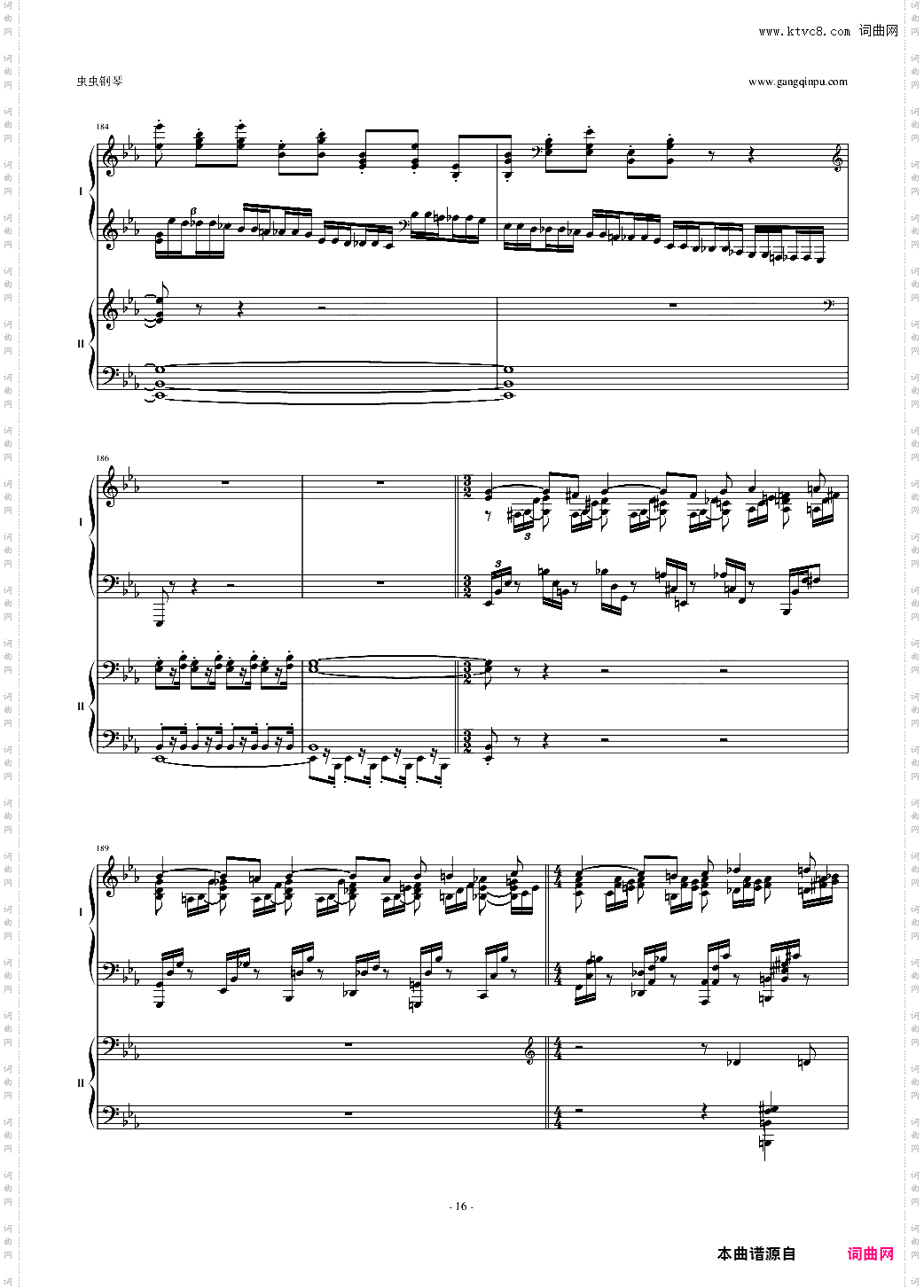 拉三第三乐章,41页双钢琴——最难钢琴曲