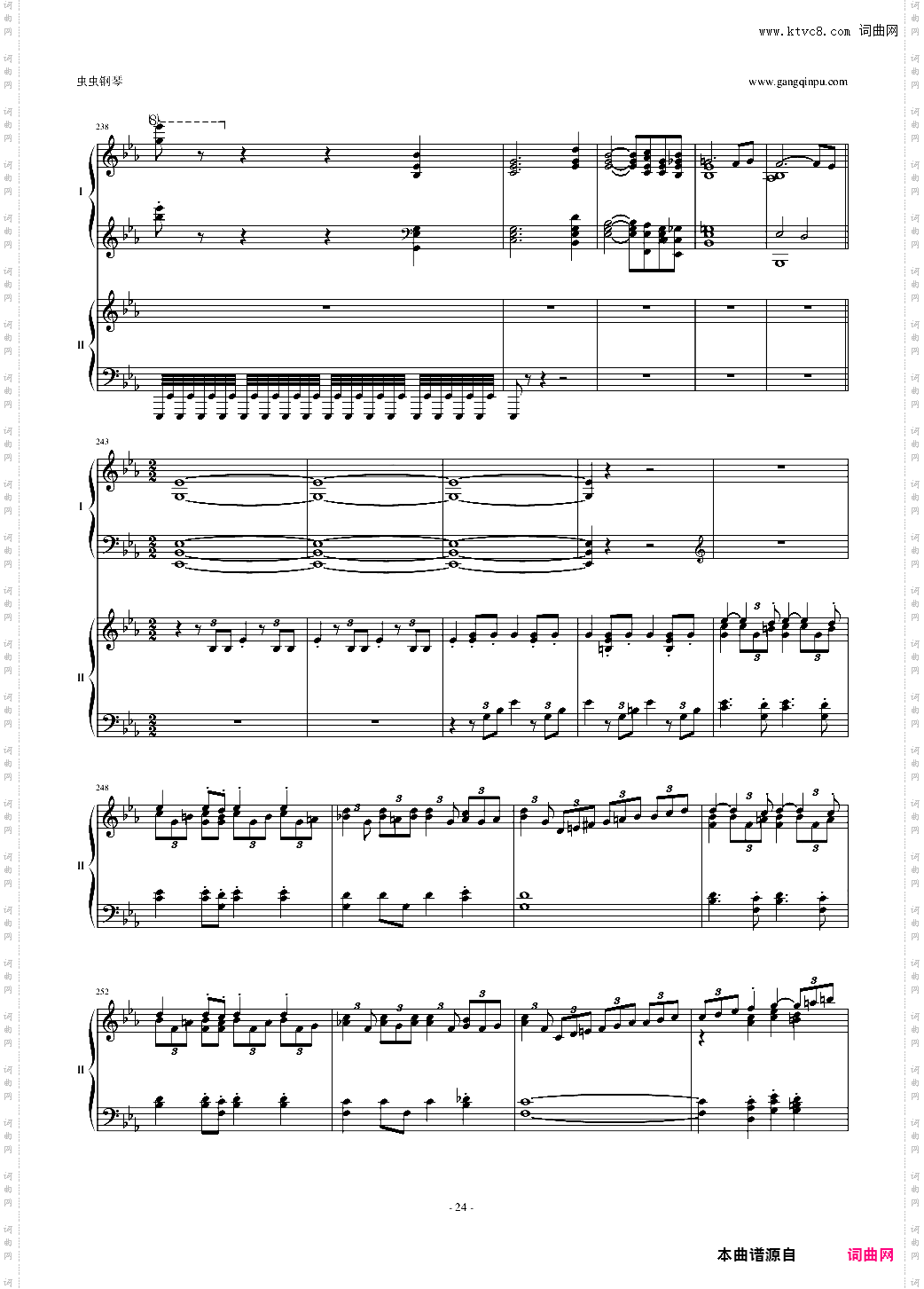 拉三第三乐章,41页双钢琴——最难钢琴曲