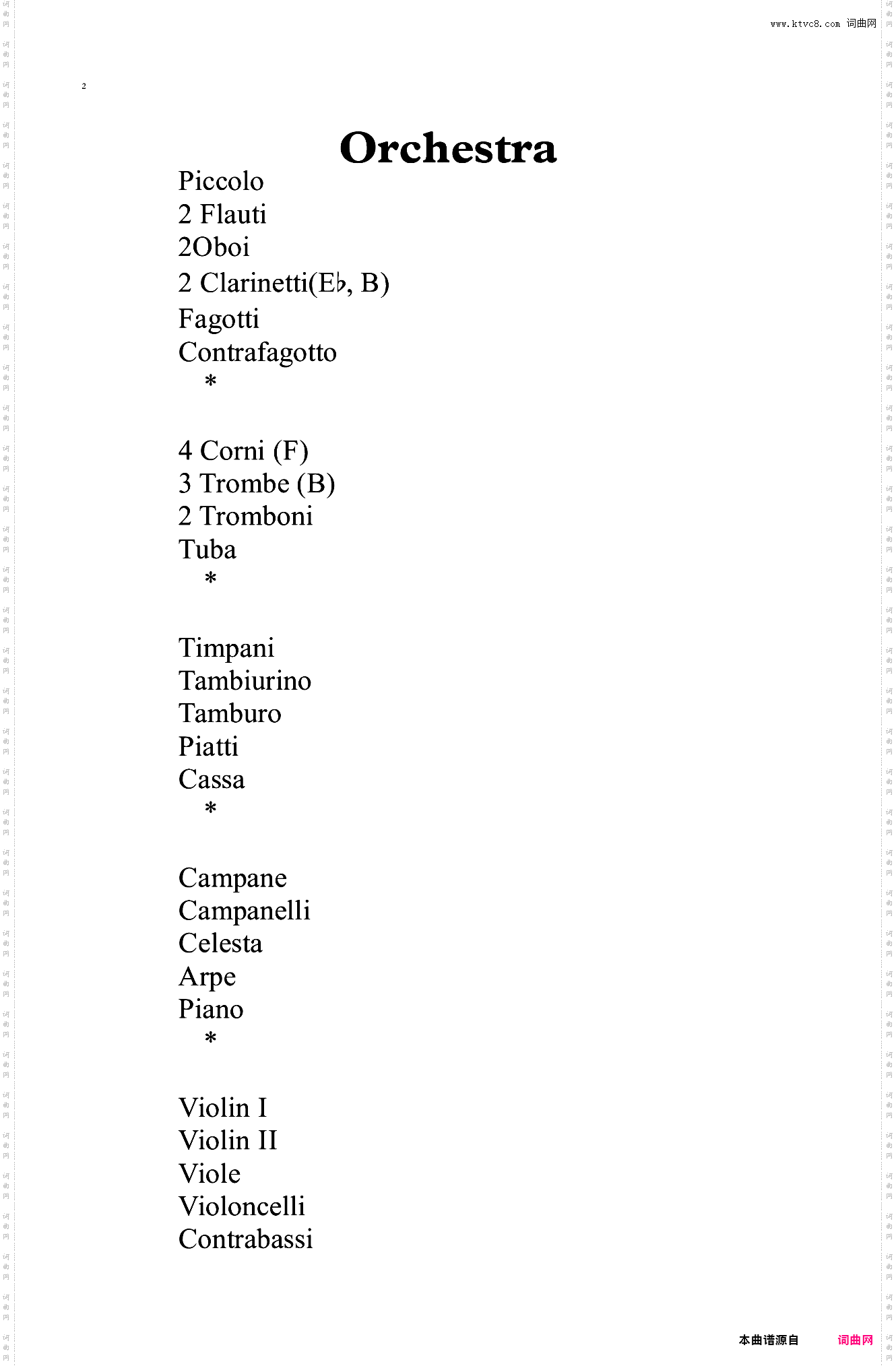 风之谷-交响乐序曲 总谱