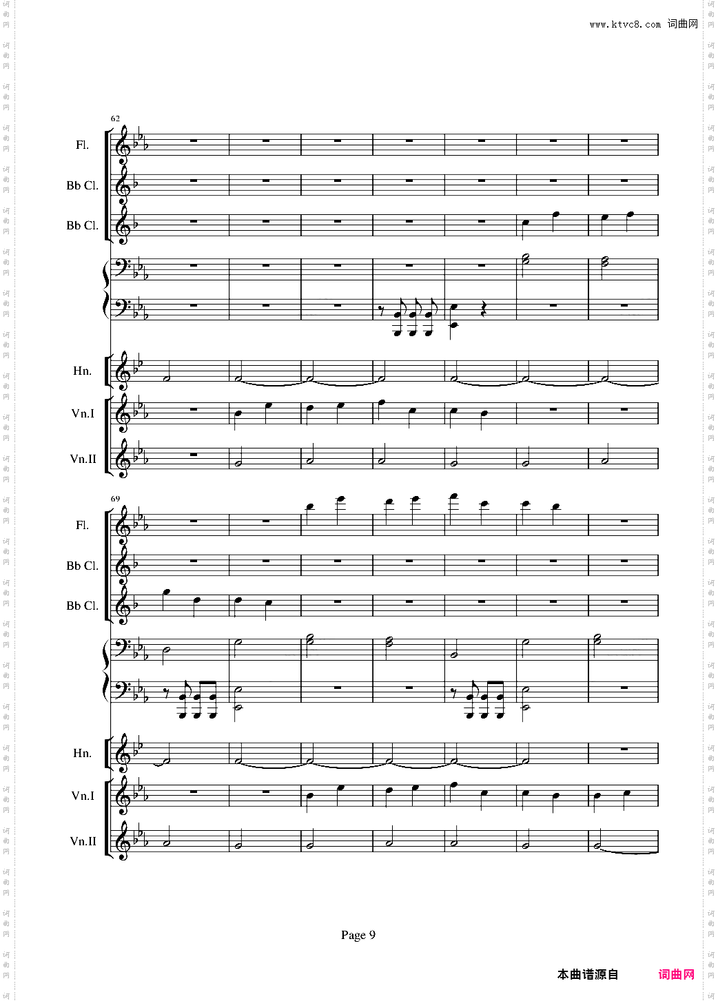 贝多芬的C小调第五命运交响曲总谱