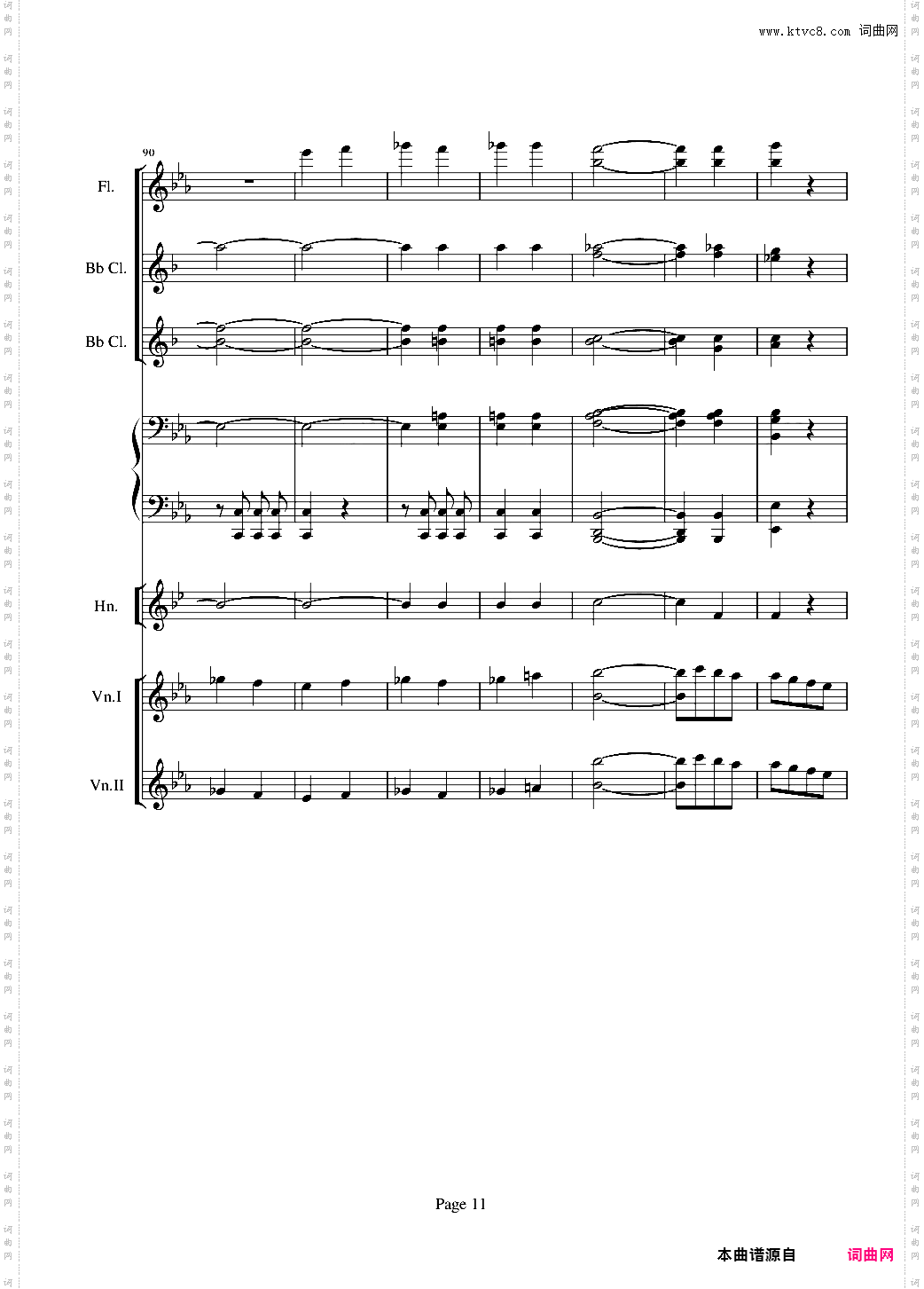 贝多芬的C小调第五命运交响曲总谱