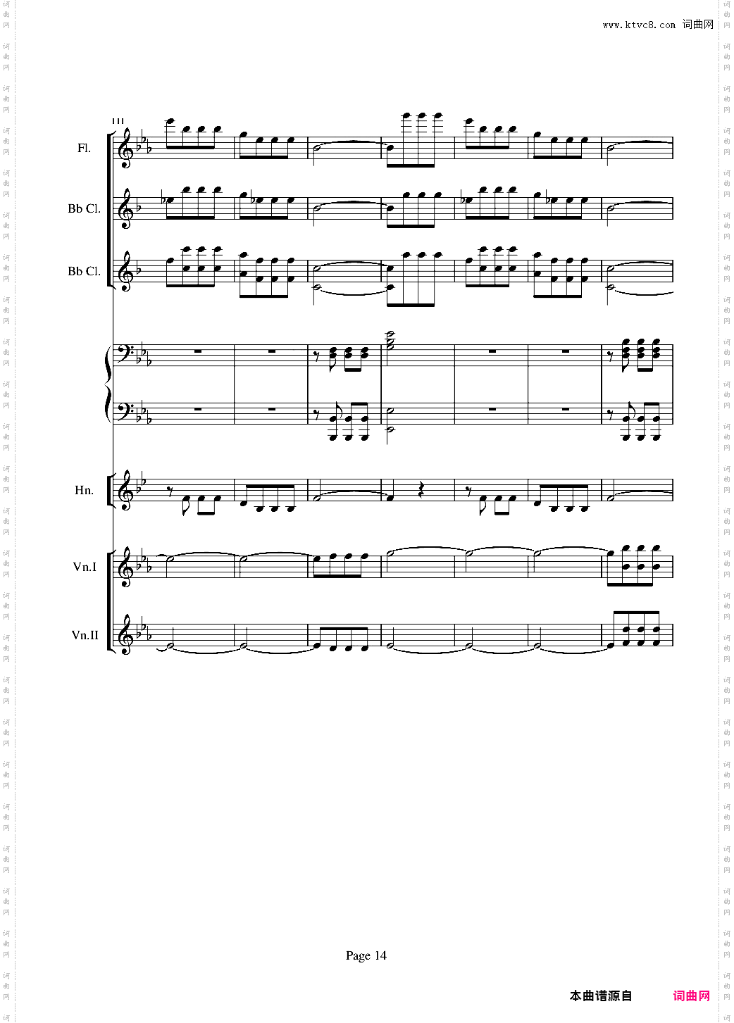 贝多芬的C小调第五命运交响曲总谱