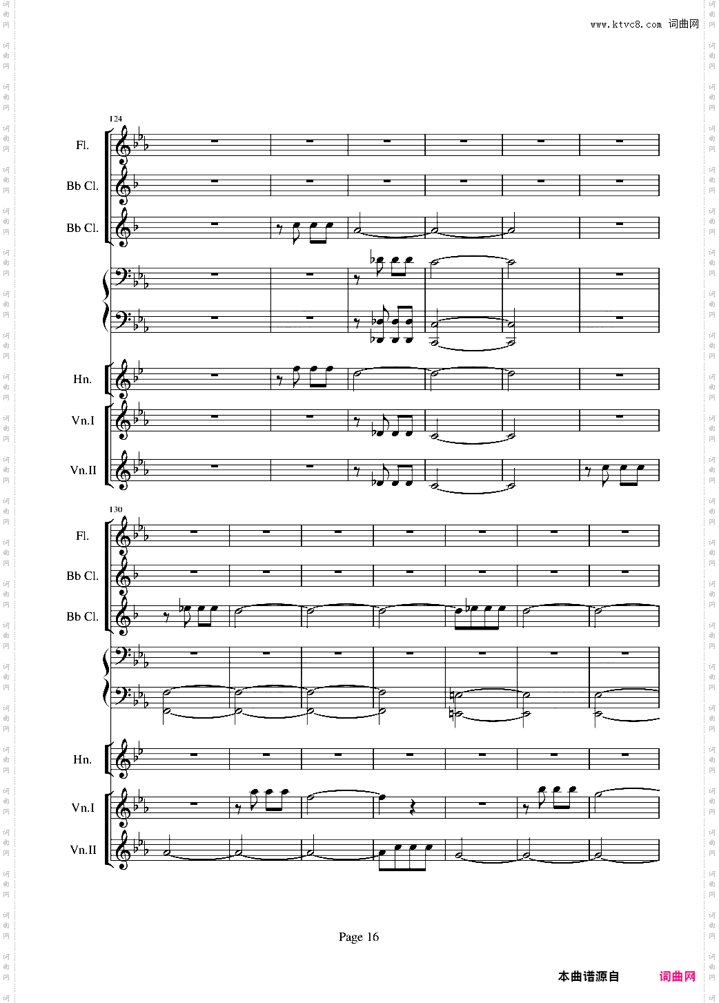 贝多芬的C小调第五命运交响曲总谱