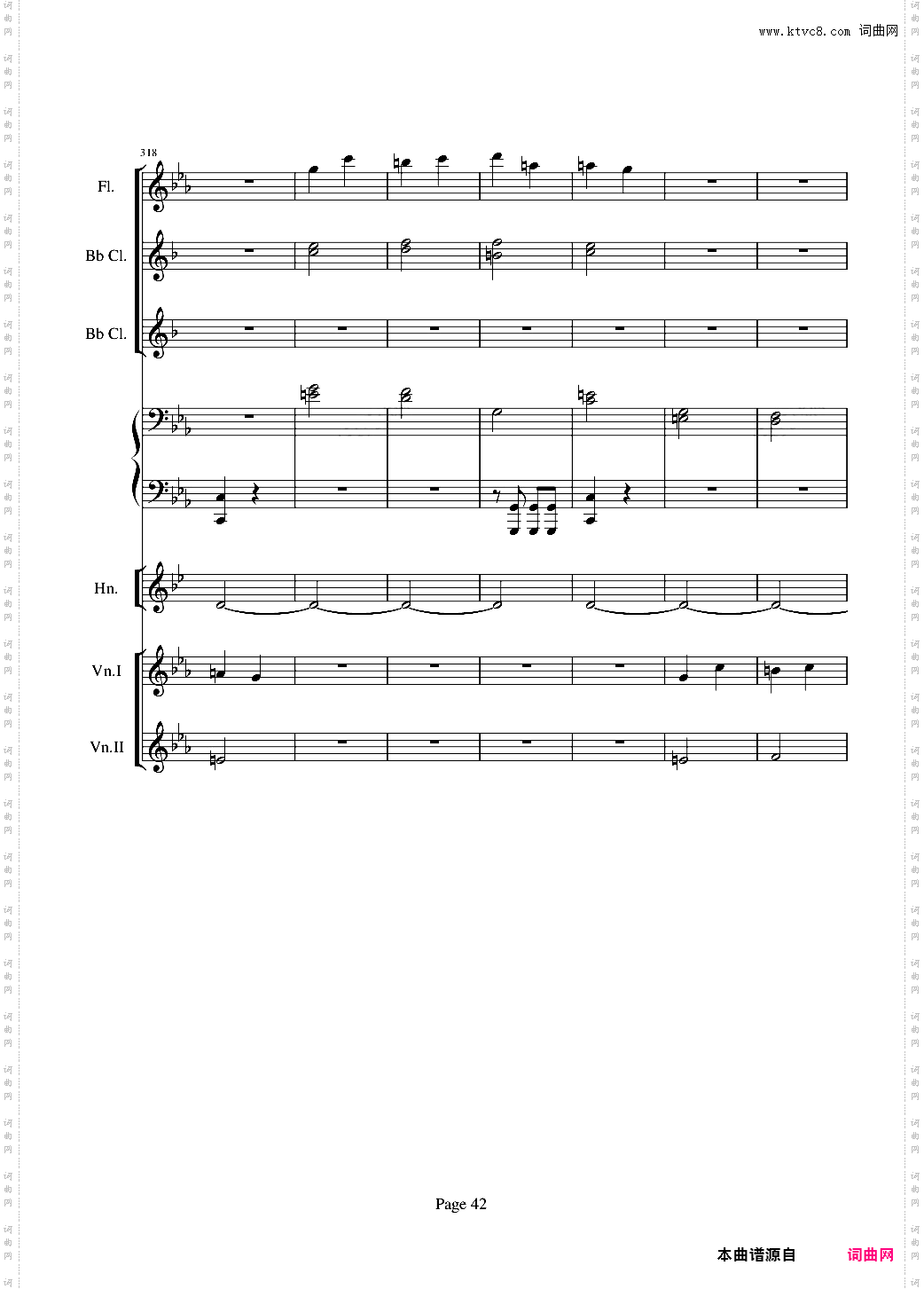 贝多芬的C小调第五命运交响曲总谱