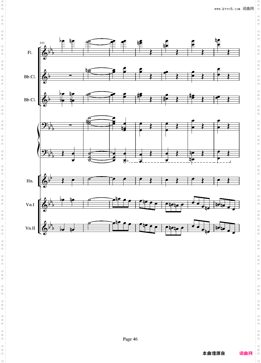 贝多芬的C小调第五命运交响曲总谱