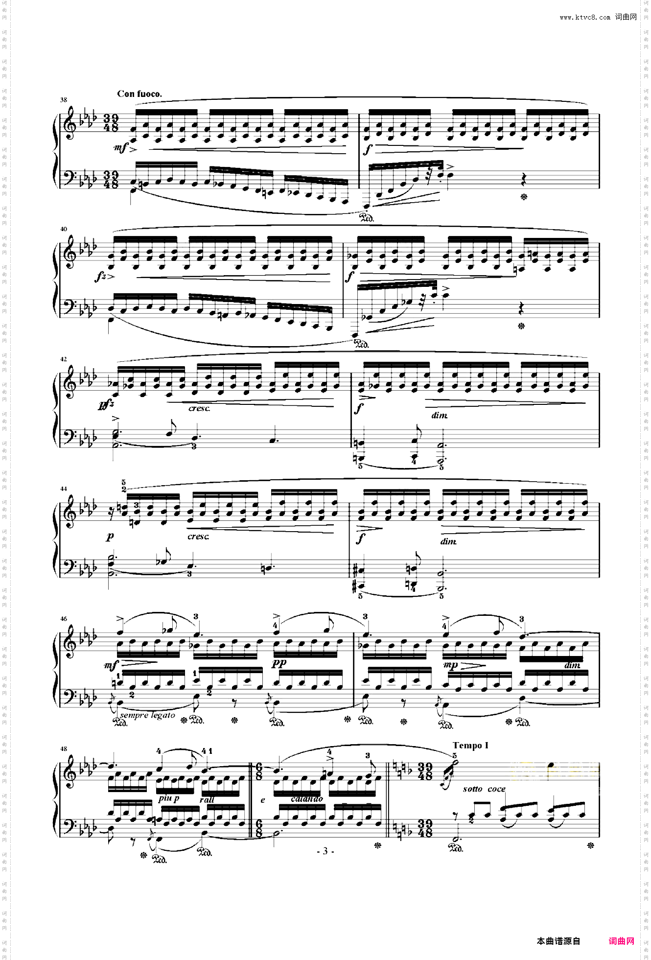 肖邦夜曲4-F大调夜曲Op·15-1