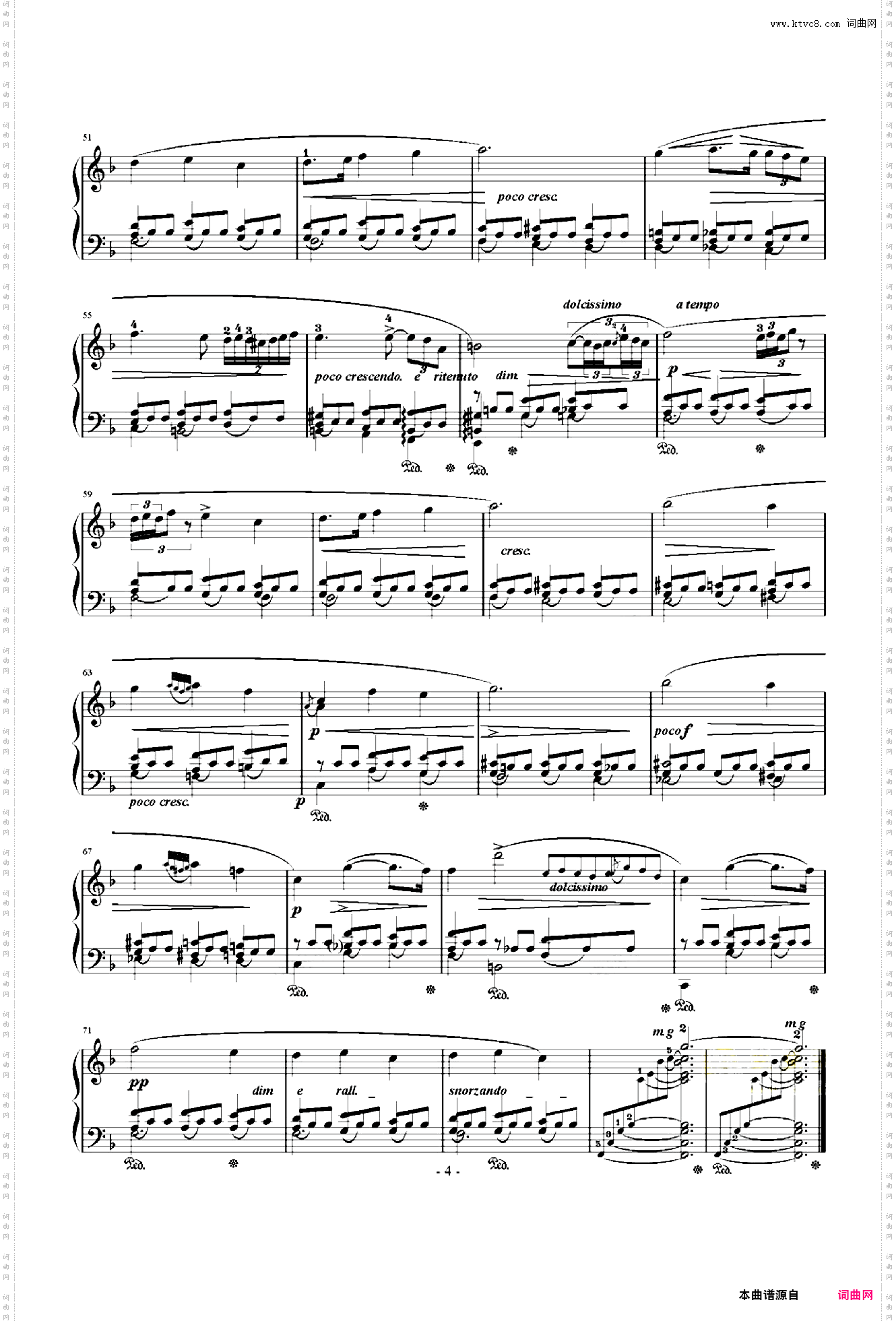 肖邦夜曲4-F大调夜曲Op·15-1