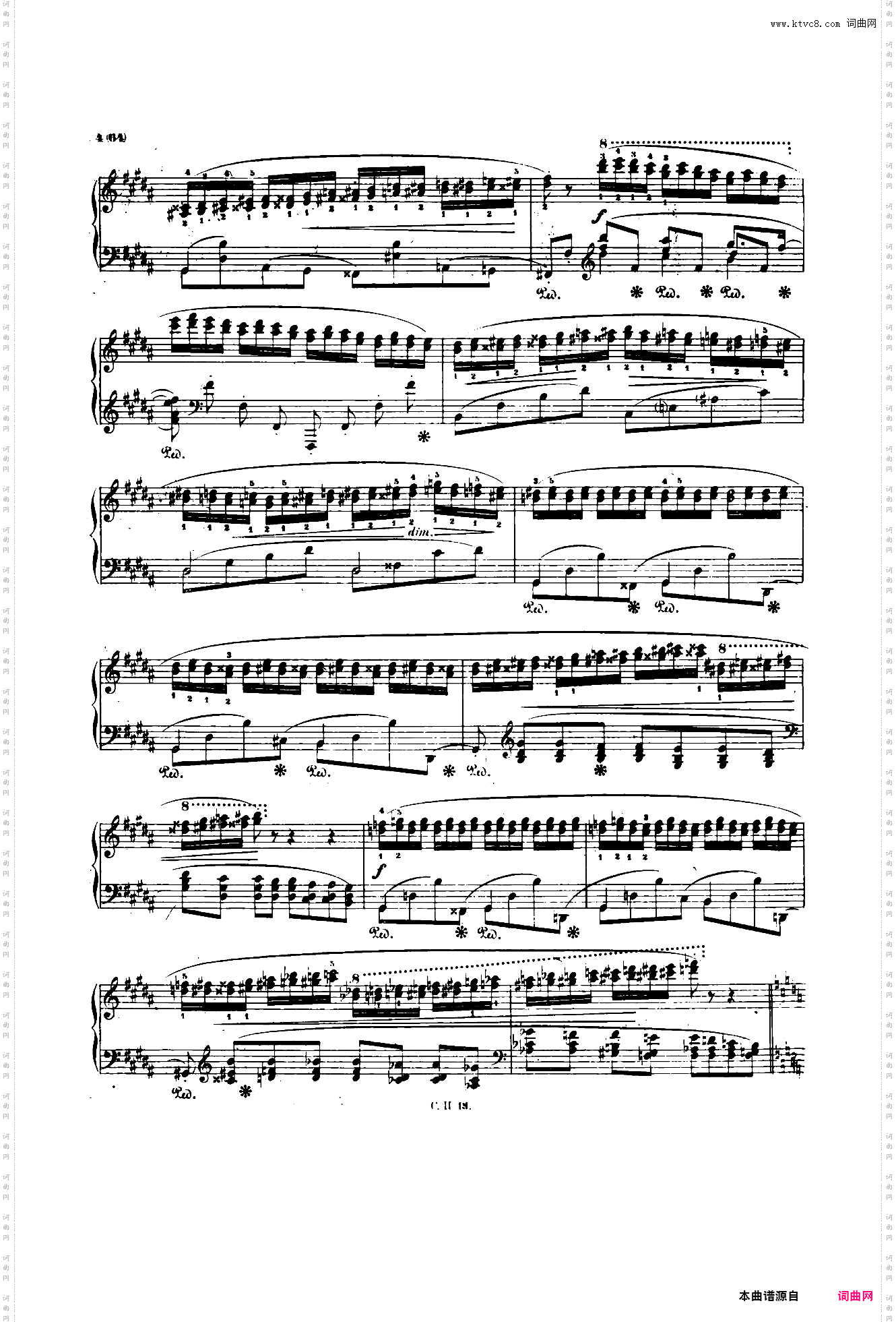 肖邦三度练习曲op·25 no·6