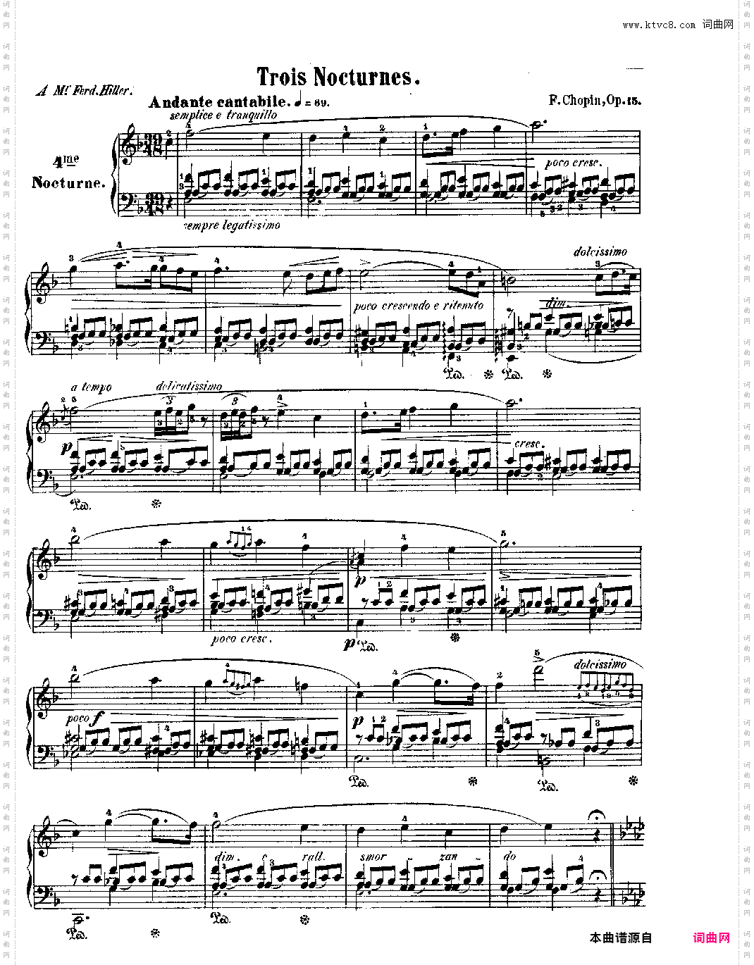 F大调夜曲作品15号 - Nocturne Op·15 No·1