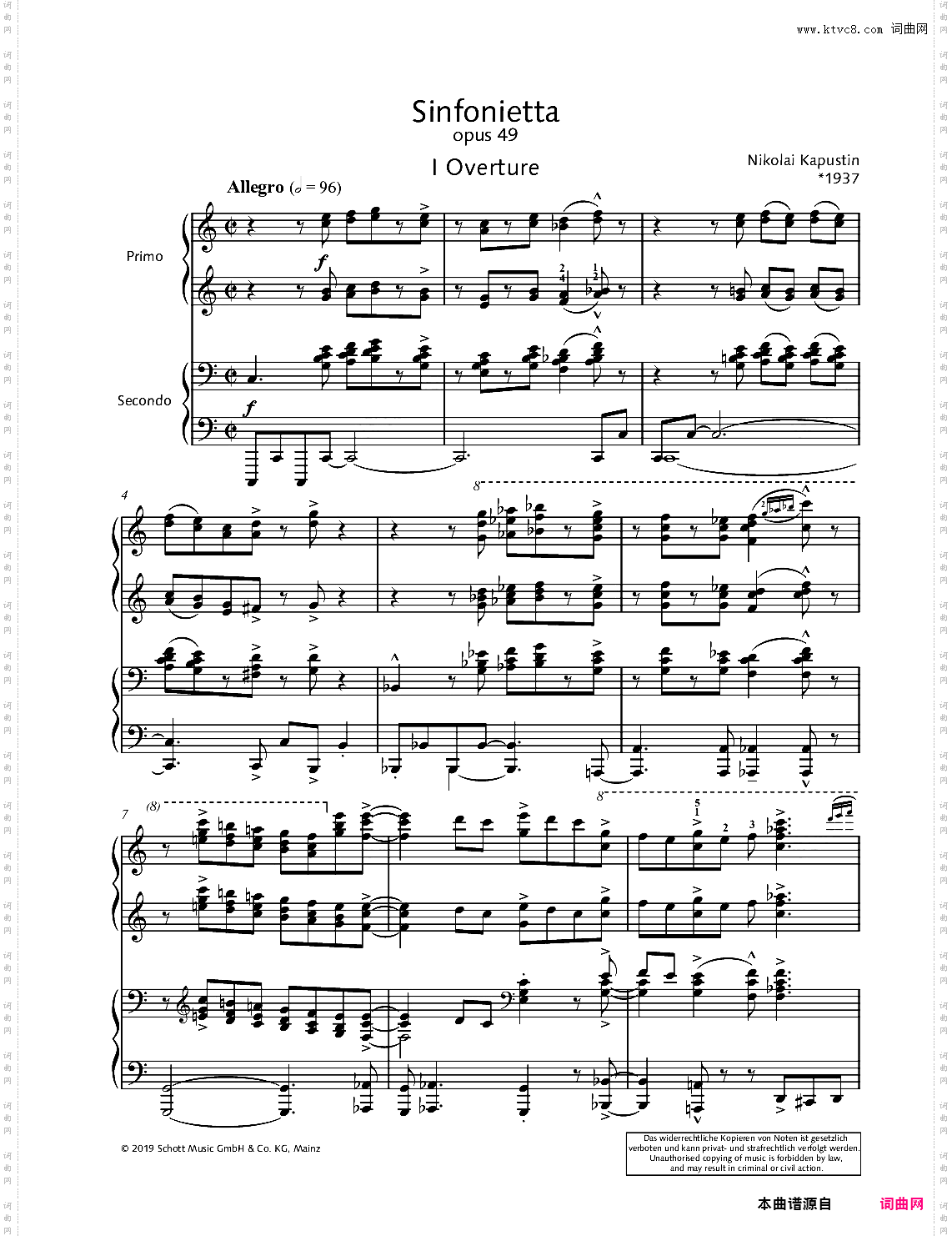 Sinfonietta opus 49 I Overture
