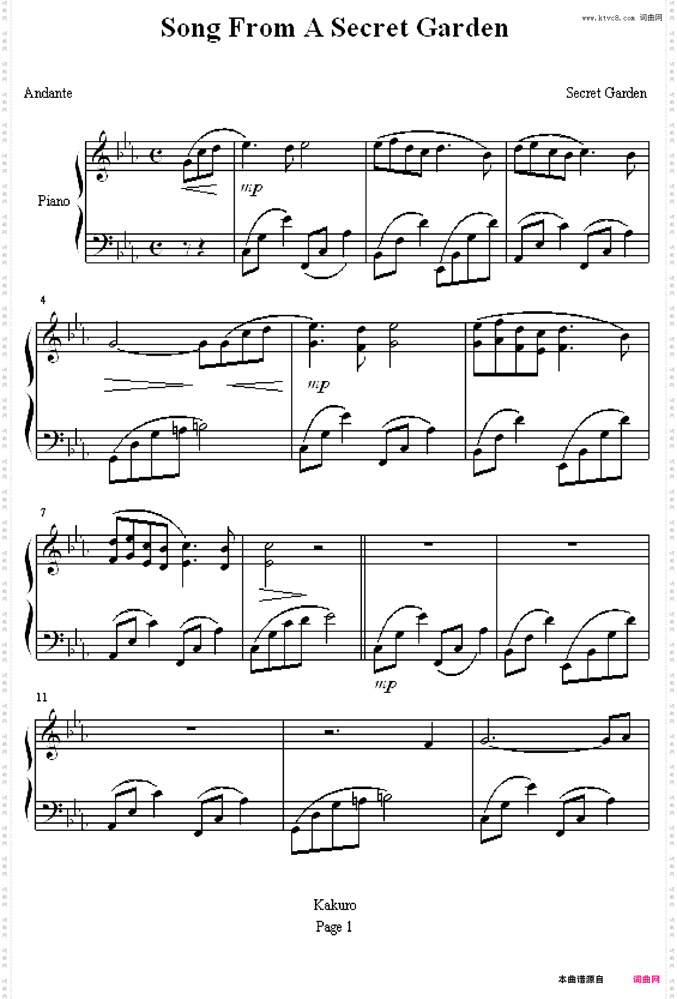 song from a secret garden