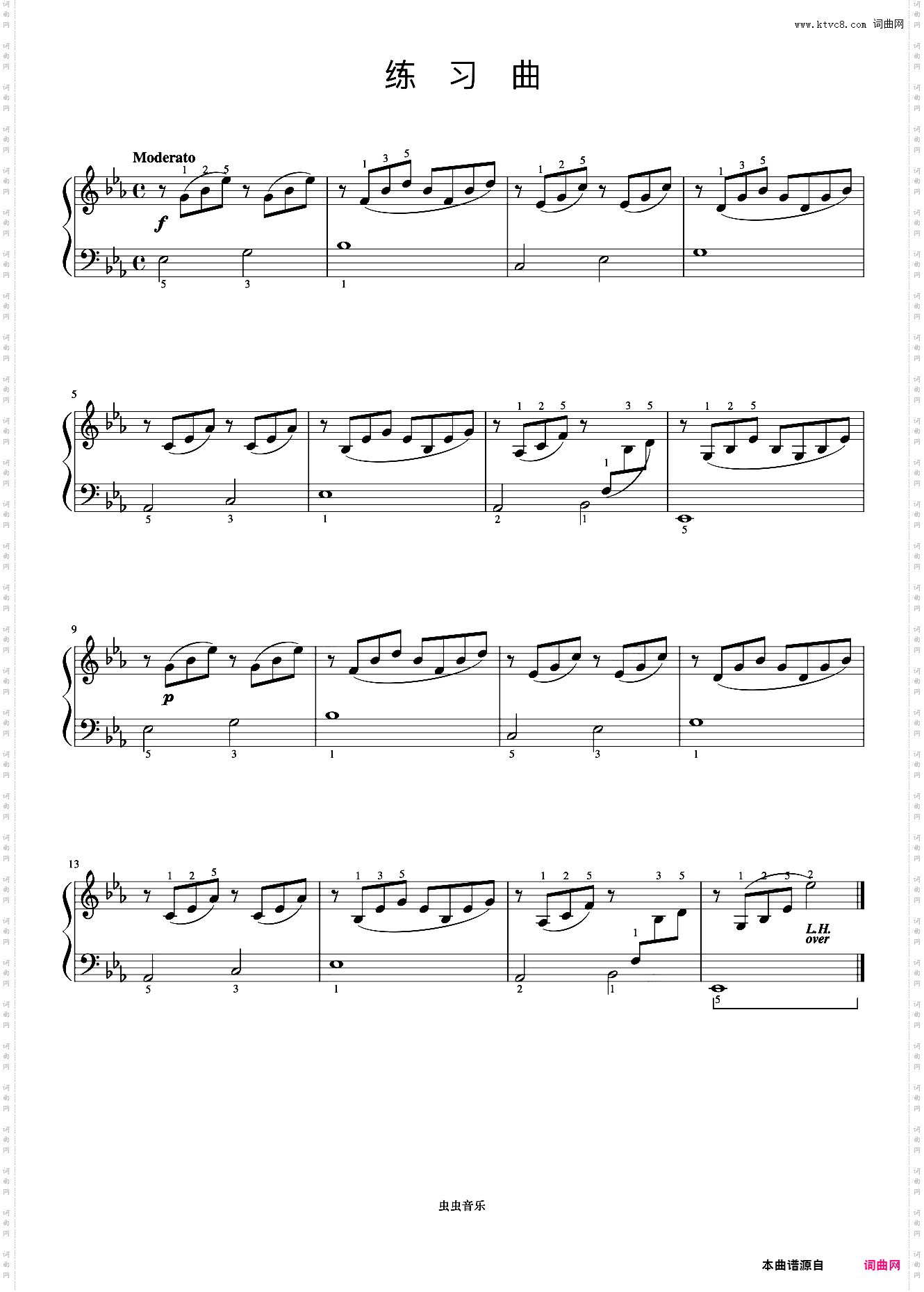 28·练习曲NO·2《约翰汤普森 现代钢琴教程2》