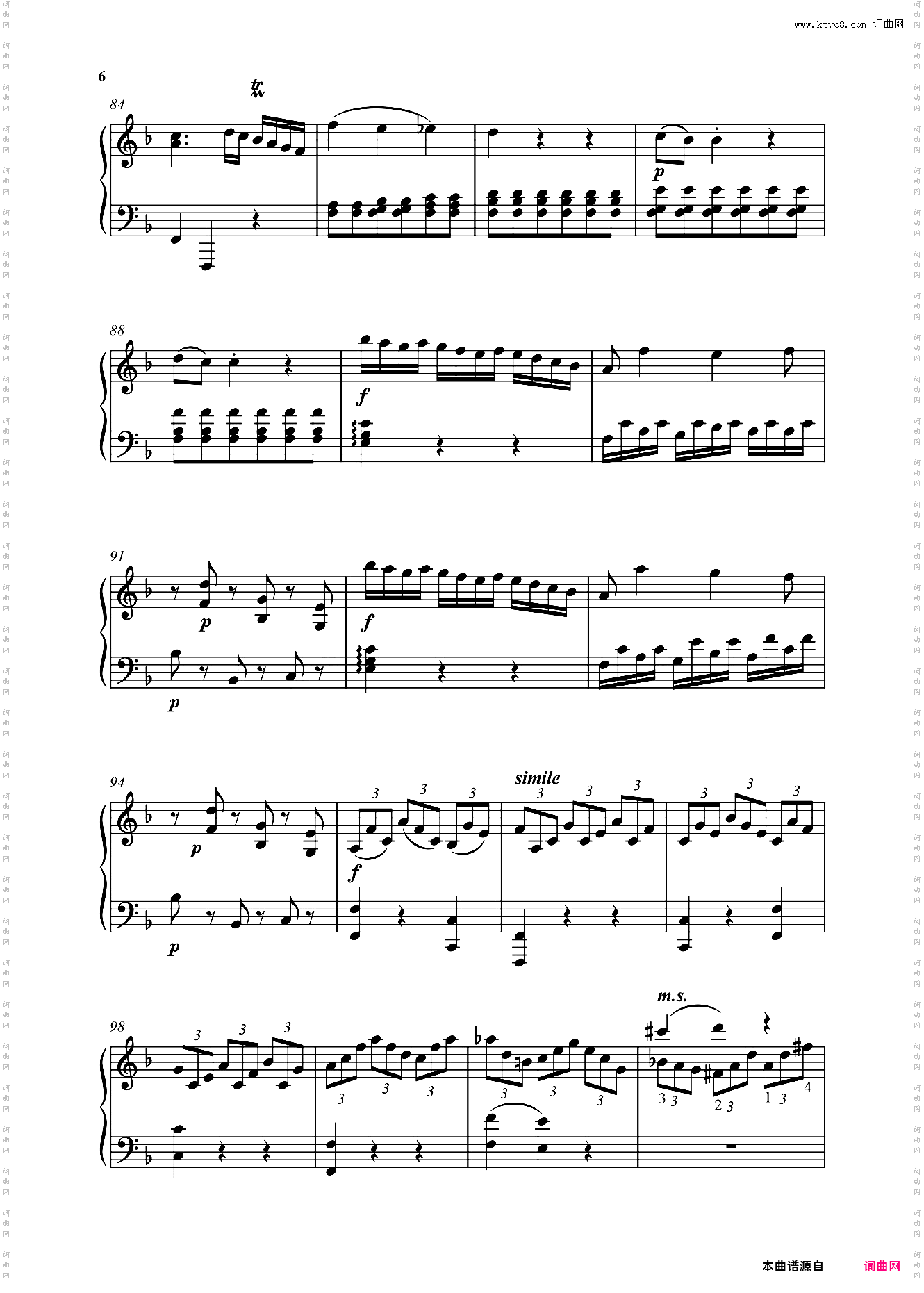 钢琴奏鸣曲KV280
