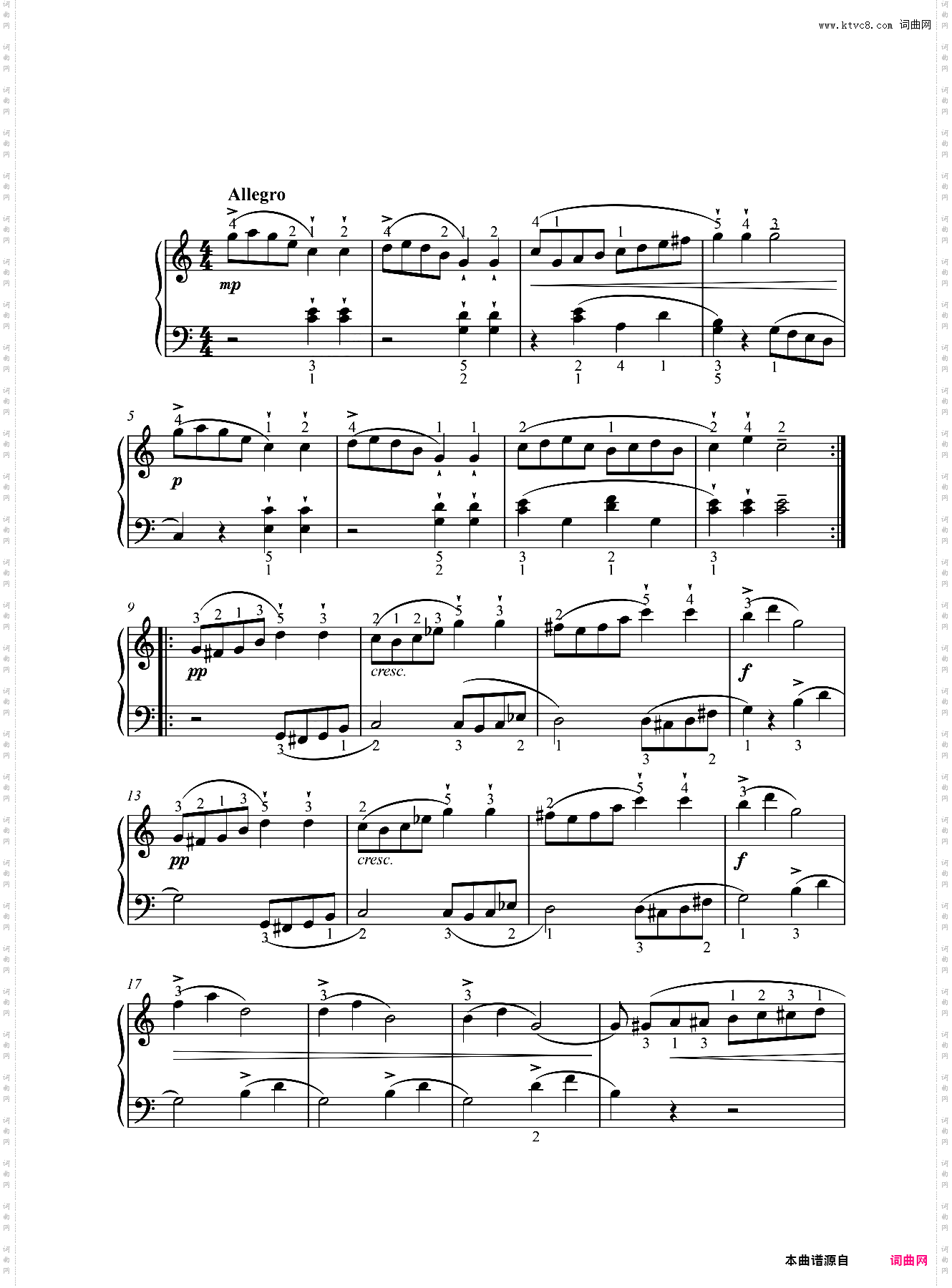小奏鸣曲Op·36，No·1