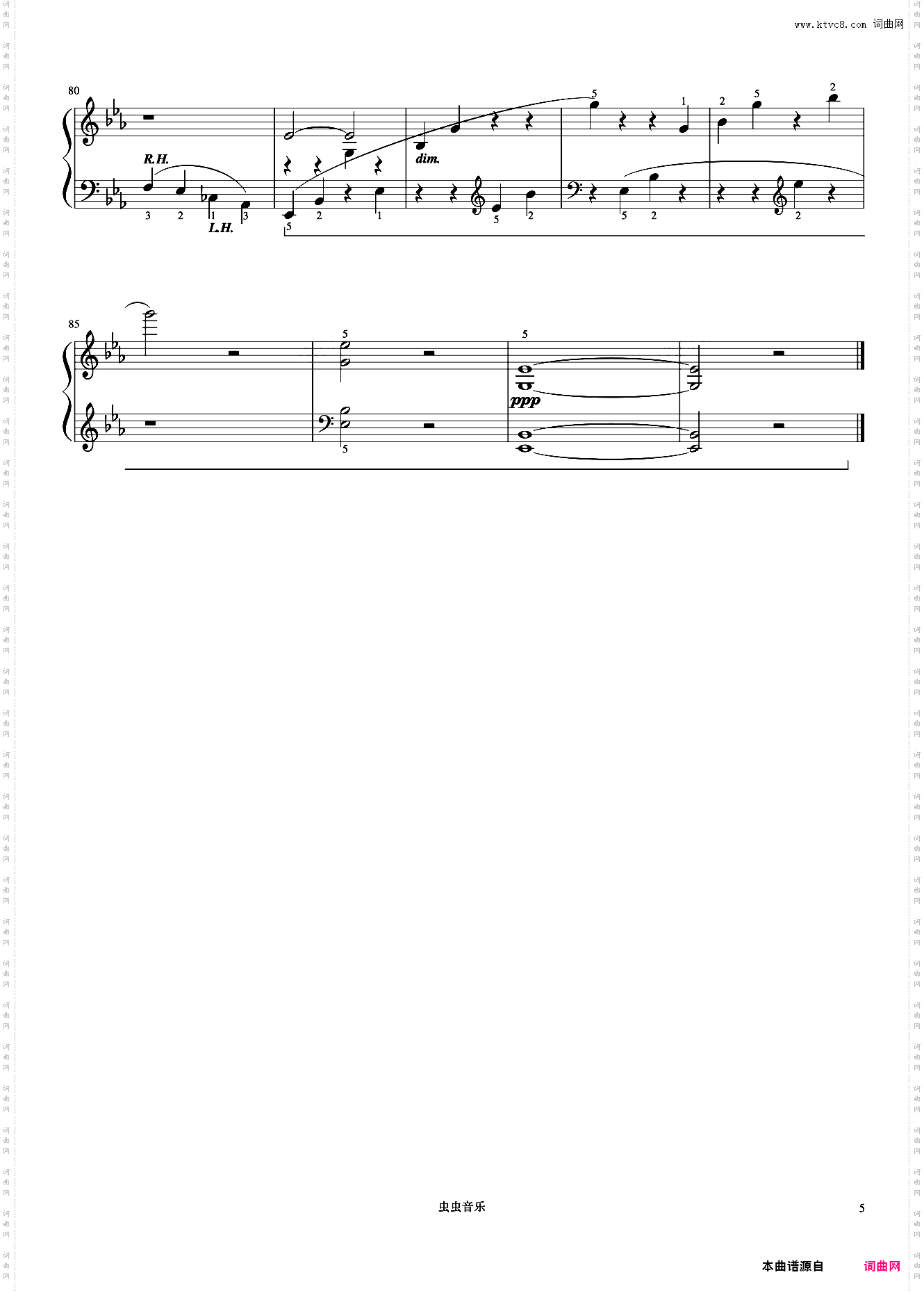 浪漫曲《约翰汤普森 现代钢琴教程3》