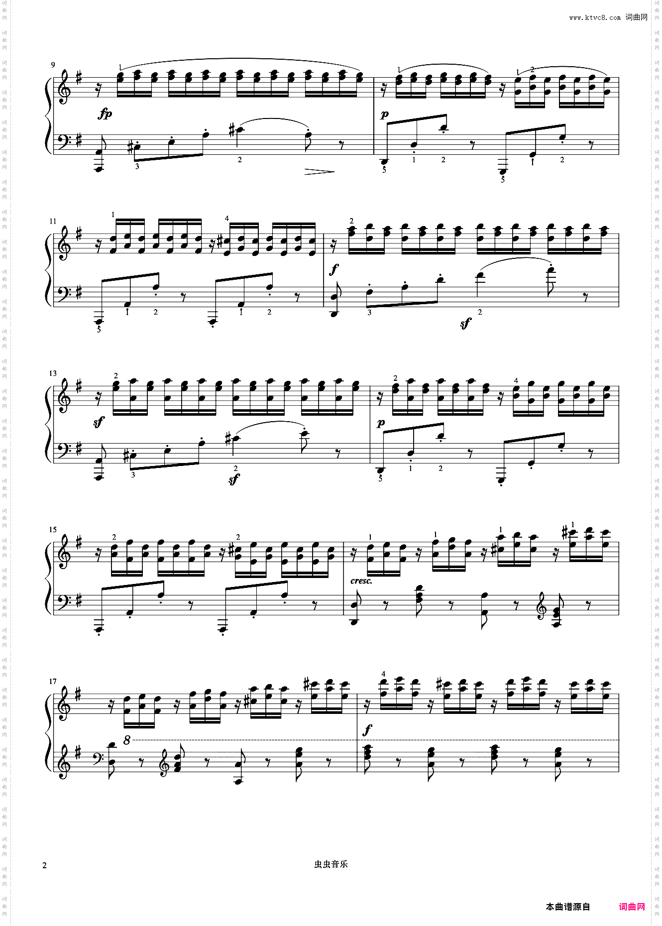 第38首《车尔尼快速练习曲 作品299》