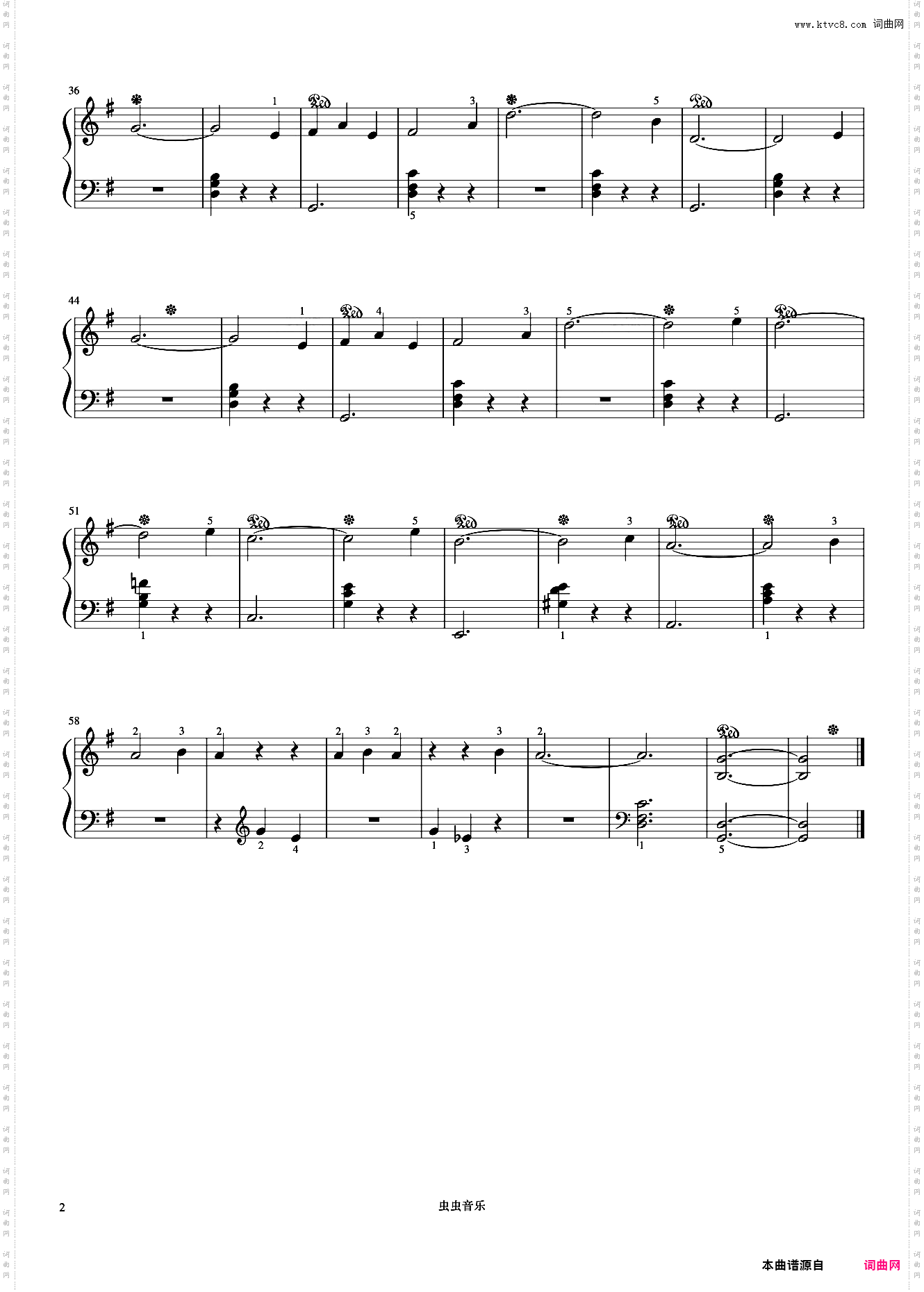 水仙《约翰汤普森 简易钢琴教程 4》