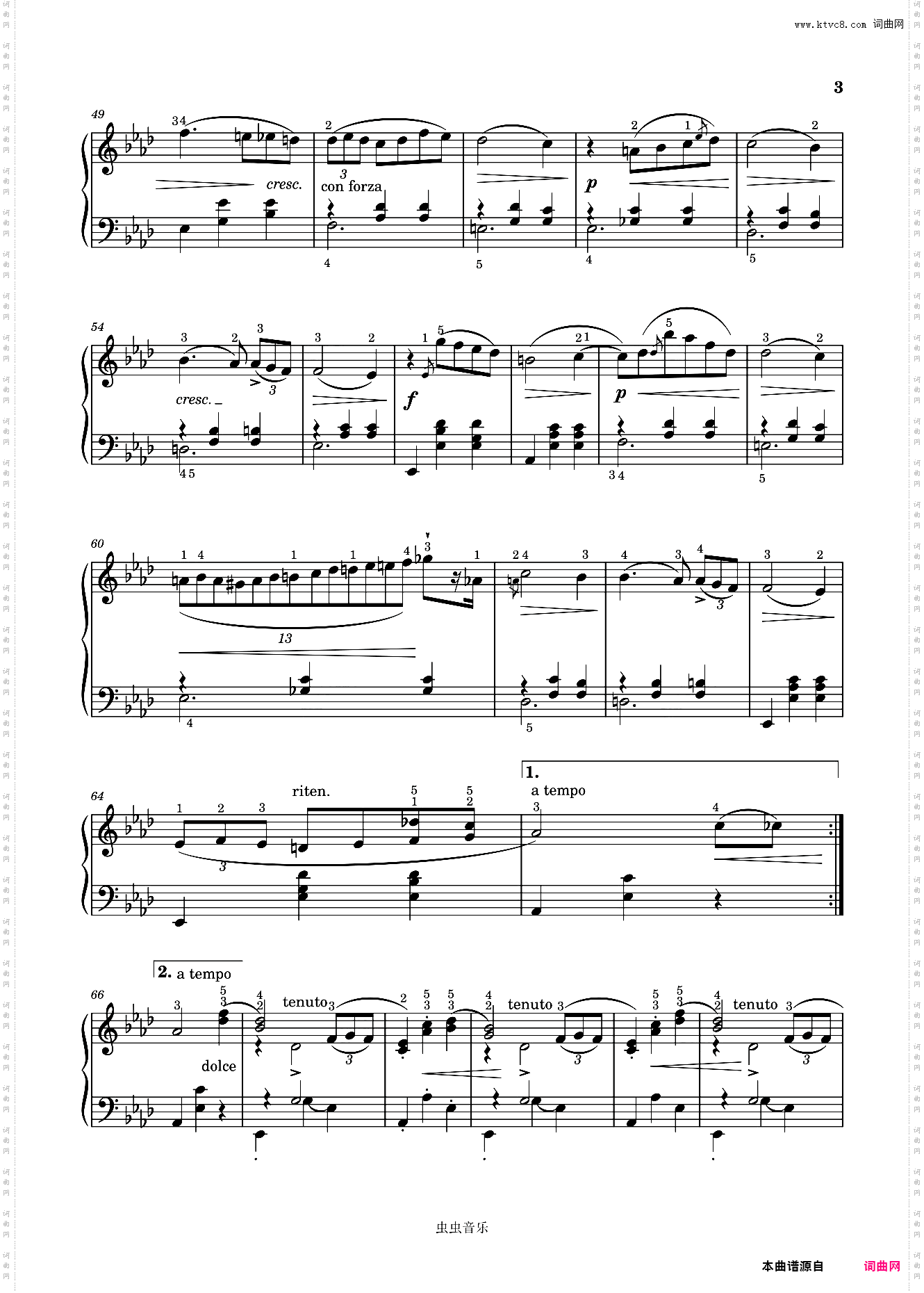 圆舞曲《离别》Op·69,No·1-肖邦Frederic Francois Chopin