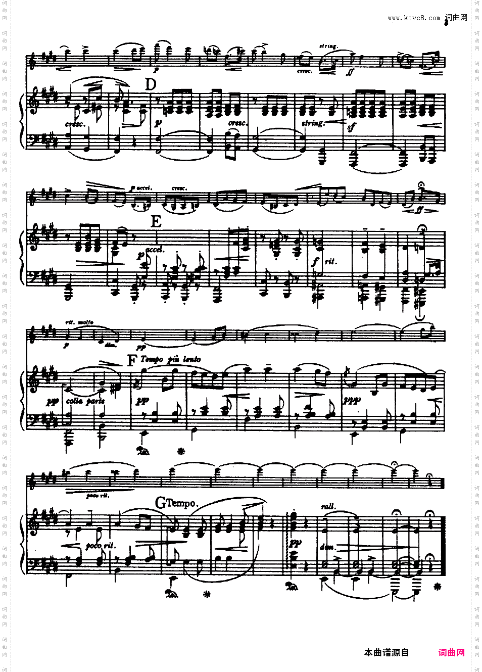 爱的礼赞 Salut d'amour Op·12Elgar op12 Salut d'amour vln+pno钢琴小提琴