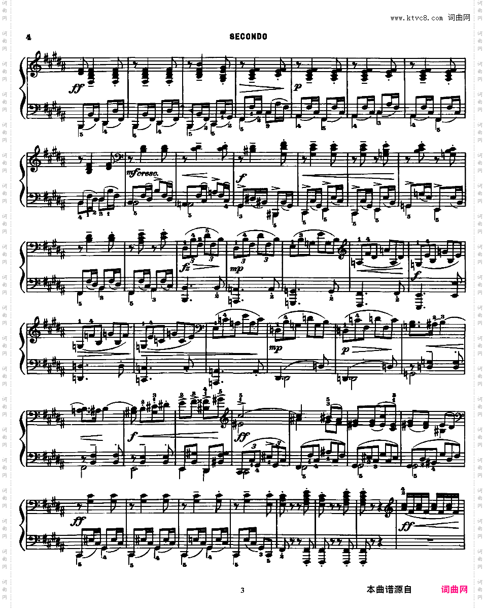 斯拉夫舞曲集 Slavonic Dances四手联弹Dvorak op072 Slavonic Dances 四手联弹