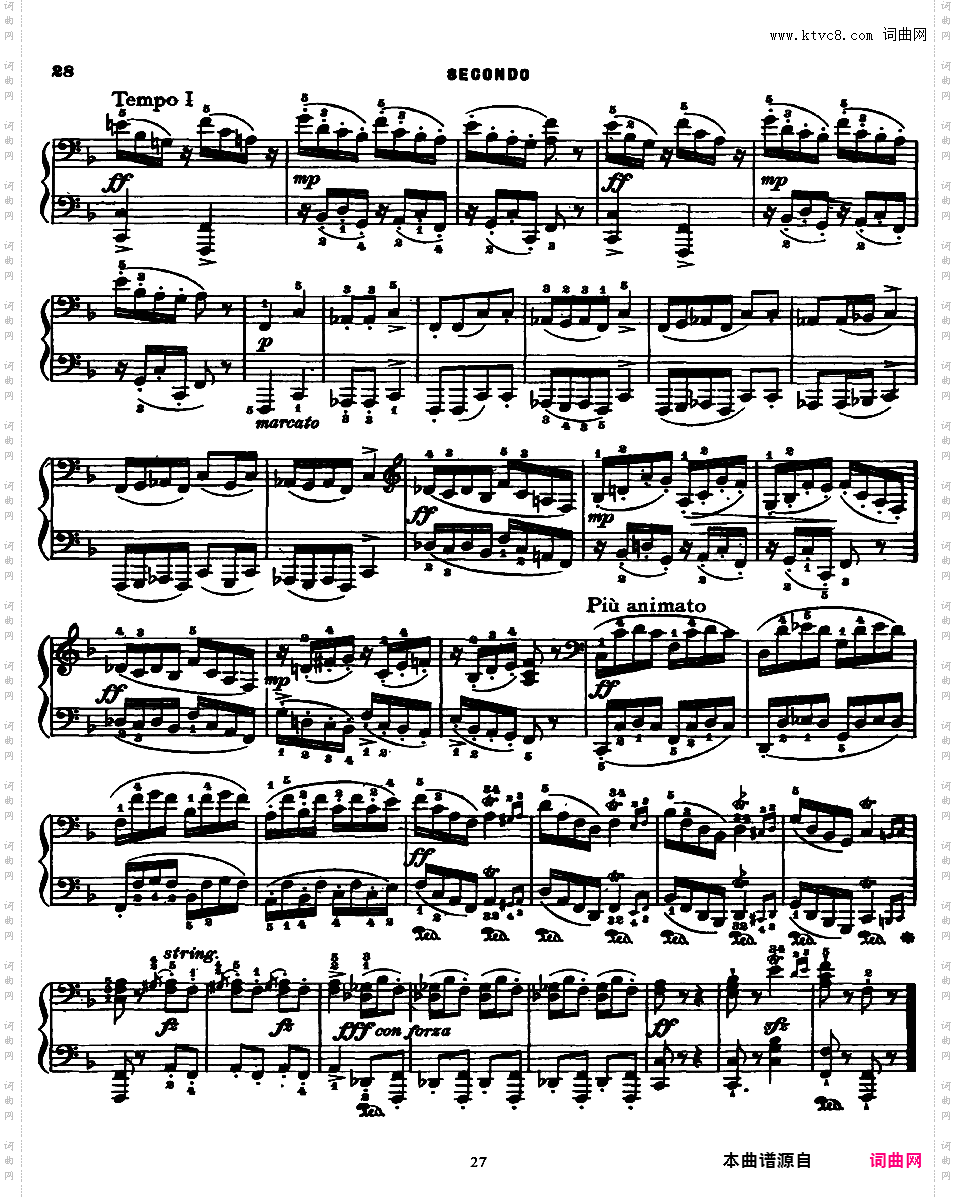 斯拉夫舞曲集 Slavonic Dances四手联弹Dvorak op072 Slavonic Dances 四手联弹