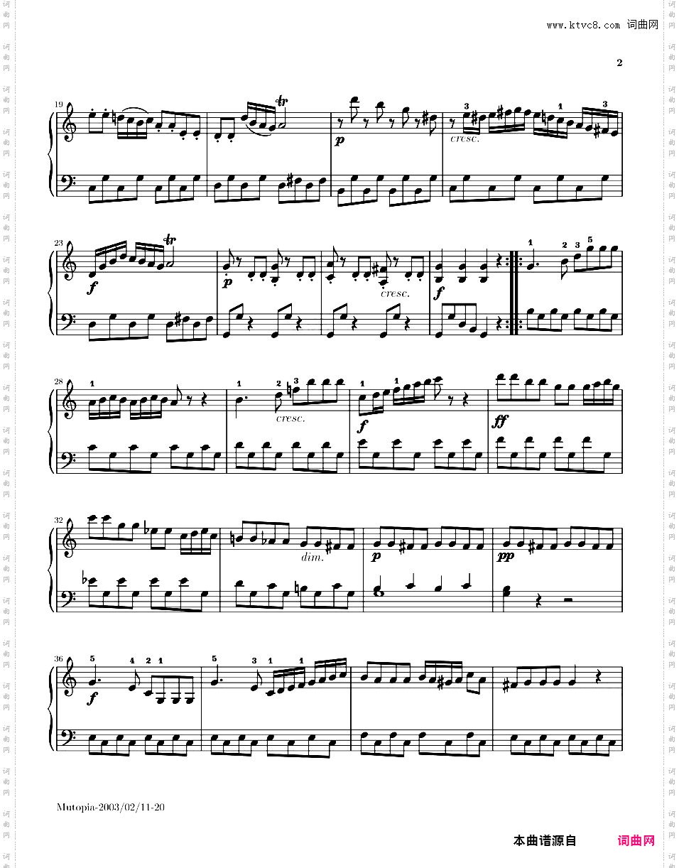 奏鸣曲集Clementi op36n3 Sonatina #3
