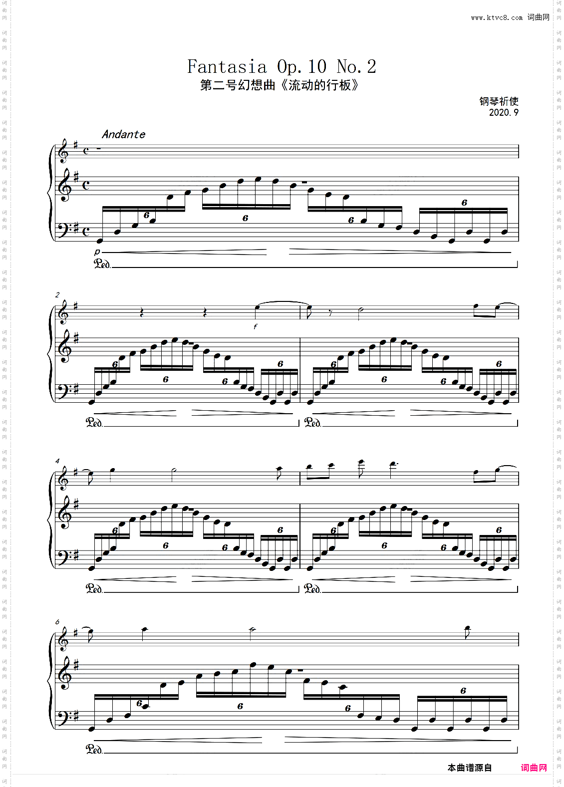 Fantasia in G Major Op·10 No·2