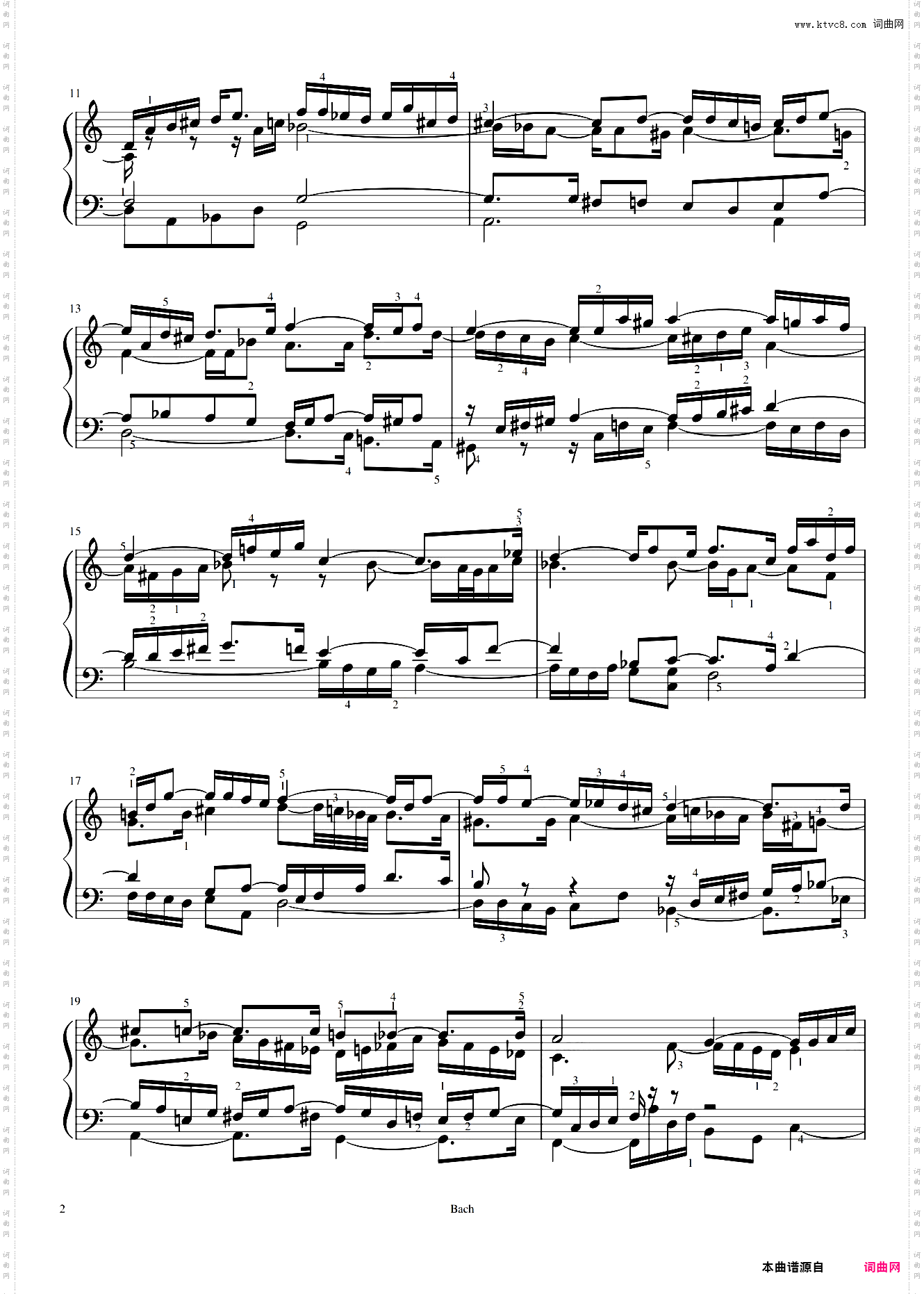 平均律第二卷 C大调前奏曲 Bwv·870