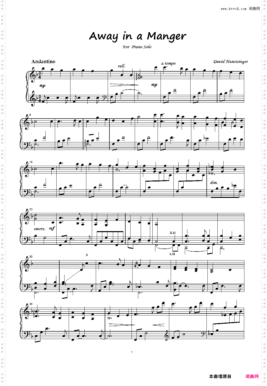 Away in a Manger 马槽歌