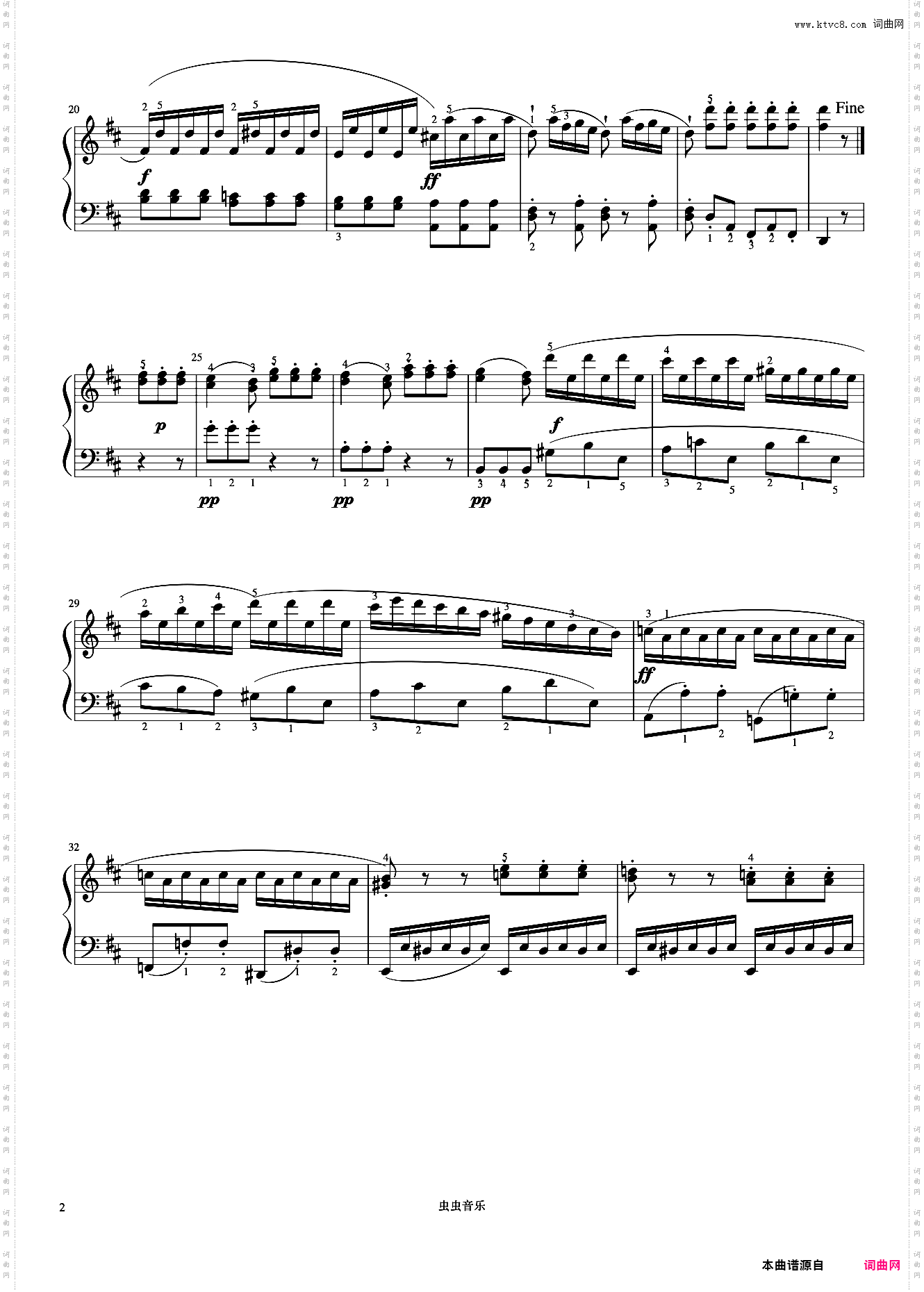 小奏鸣曲 Op·36 No·6 第二乐章《小奏鸣曲集》