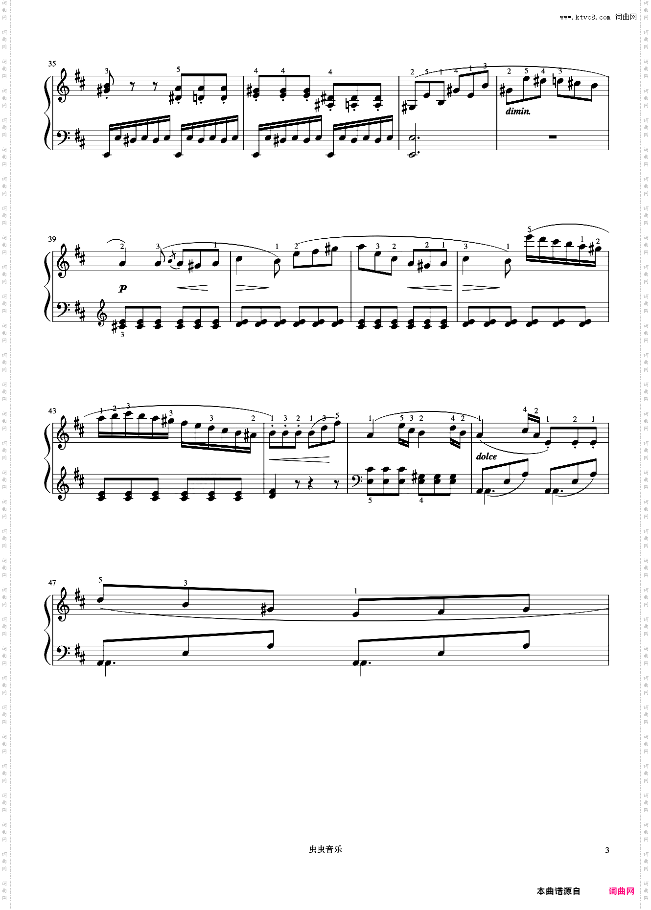 小奏鸣曲 Op·36 No·6 第二乐章《小奏鸣曲集》