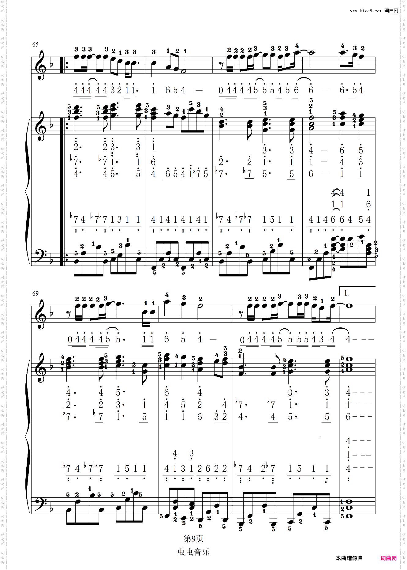 《海阔天空》弹唱乐谱双谱带指法钢琴一加一