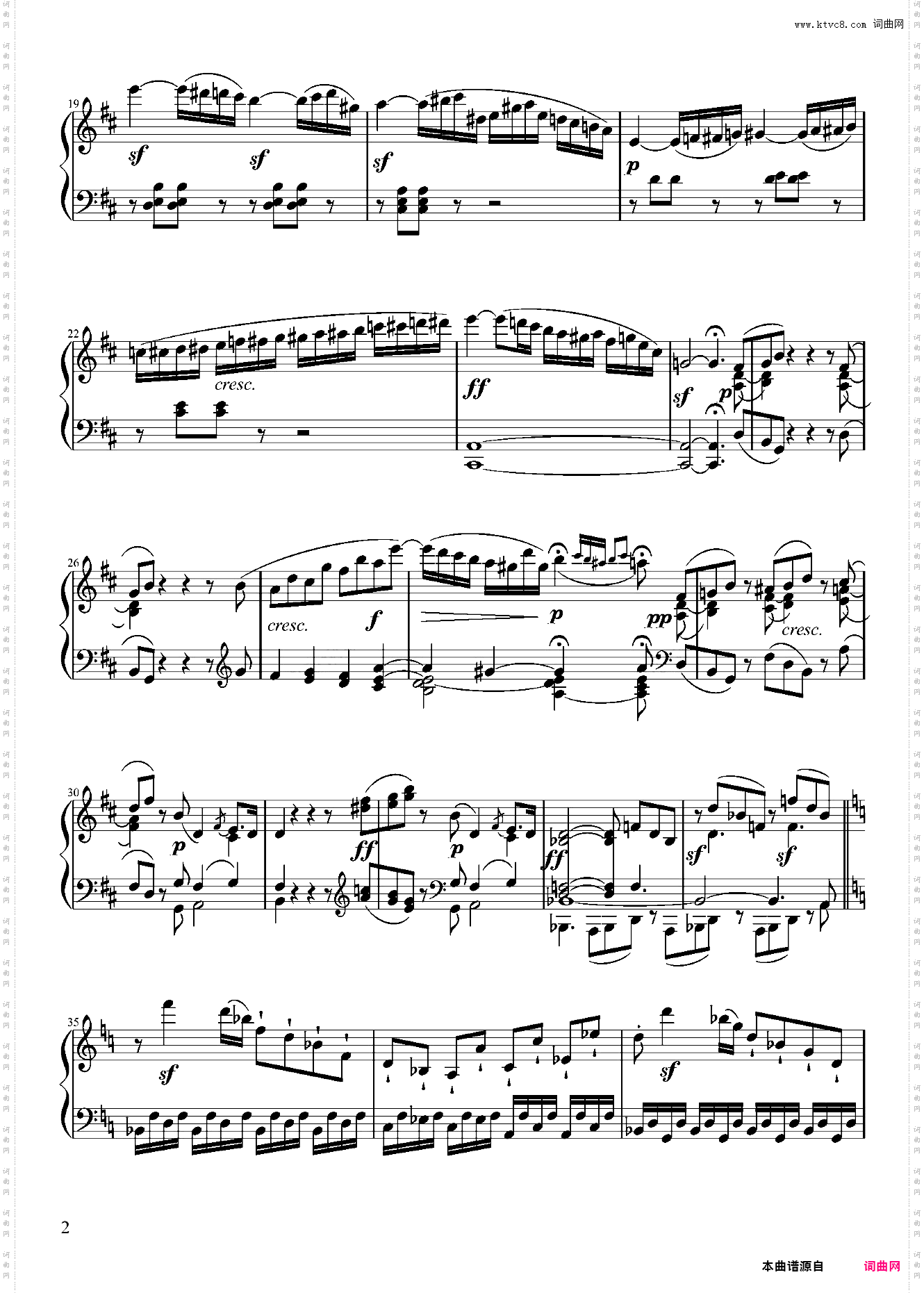 贝多芬第七钢琴奏鸣曲第四乐章——Op·10-No·3
