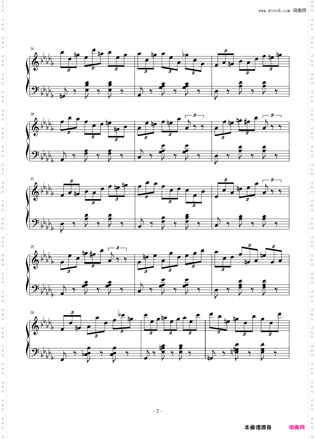 练习曲No·1 Op·6 降D大调练习曲