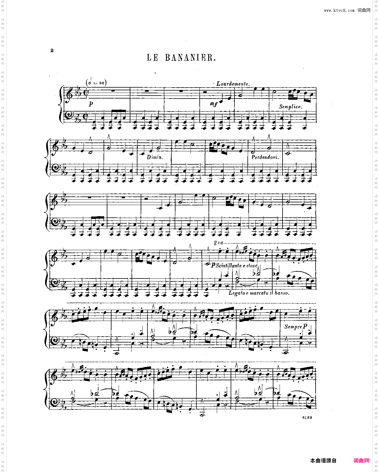 戈特沙尔克黑人香蕉舞Op·5