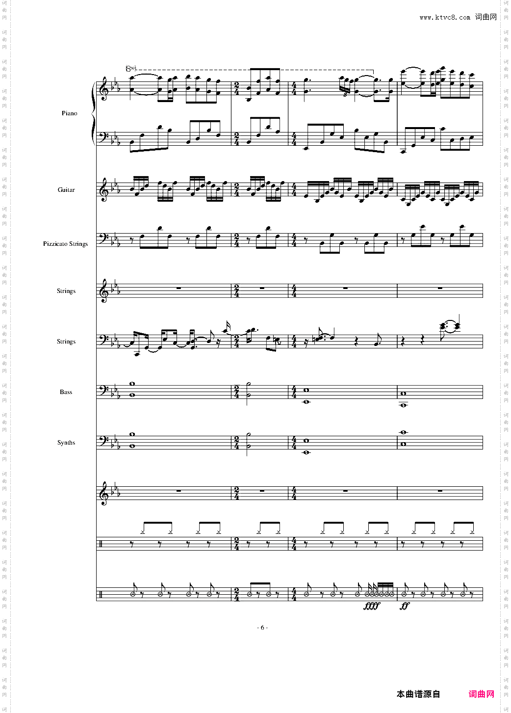 爱的协奏曲_总谱