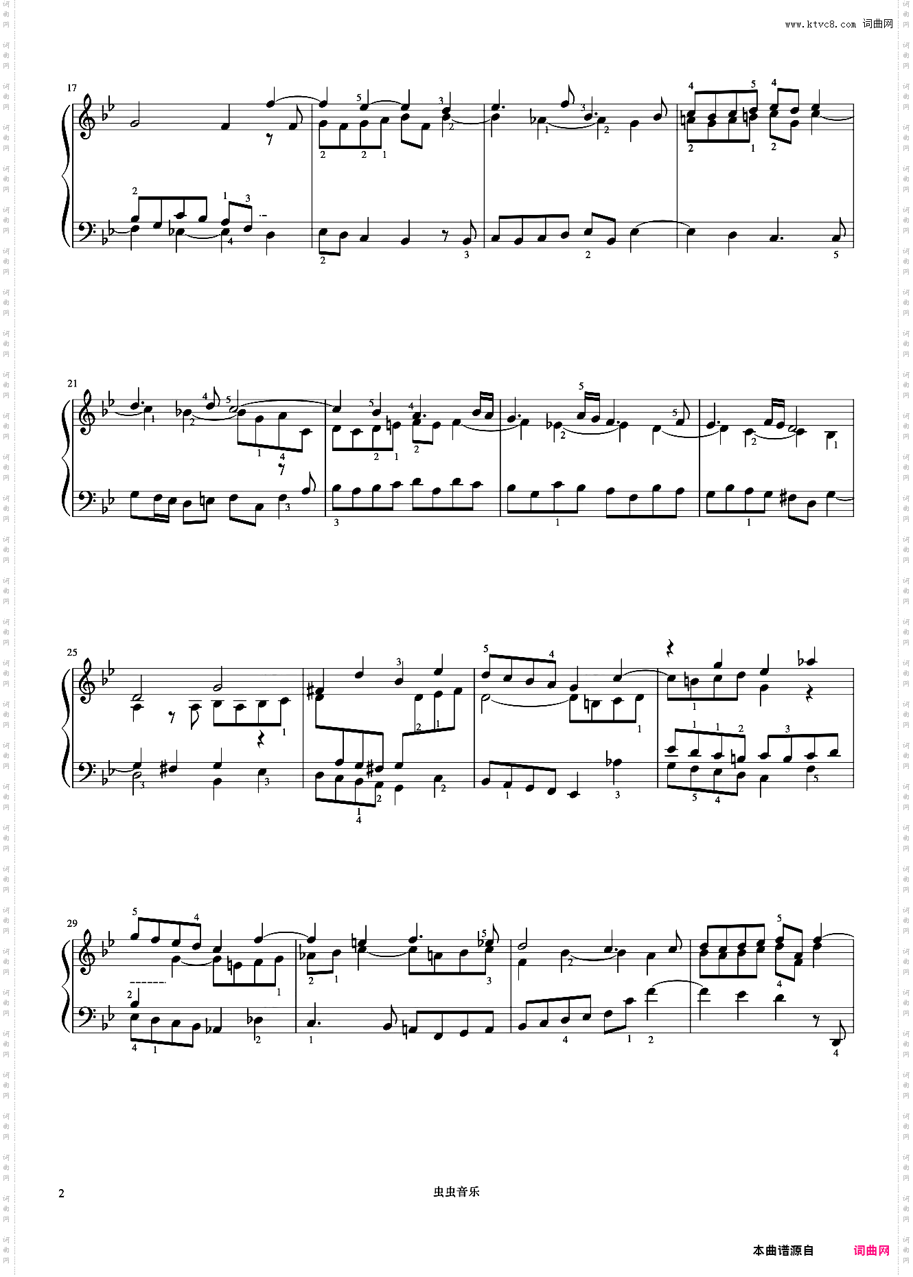 8级 降B大调赋格《英皇钢琴考级曲目2017-2018》