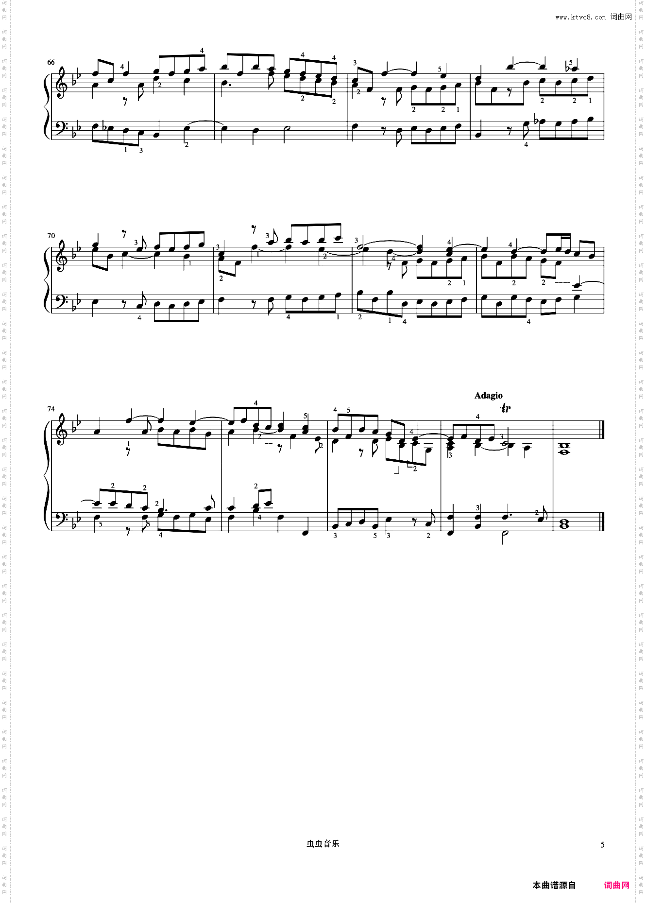 8级 降B大调赋格《英皇钢琴考级曲目2017-2018》